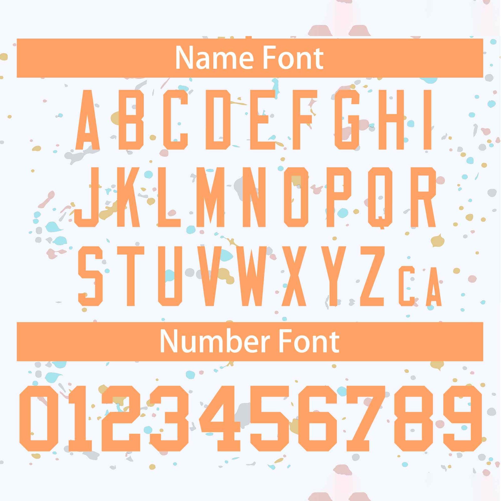 Custom White Orange Varsity Full-Zip Splash Graffiti Pattern Letterman Jacket