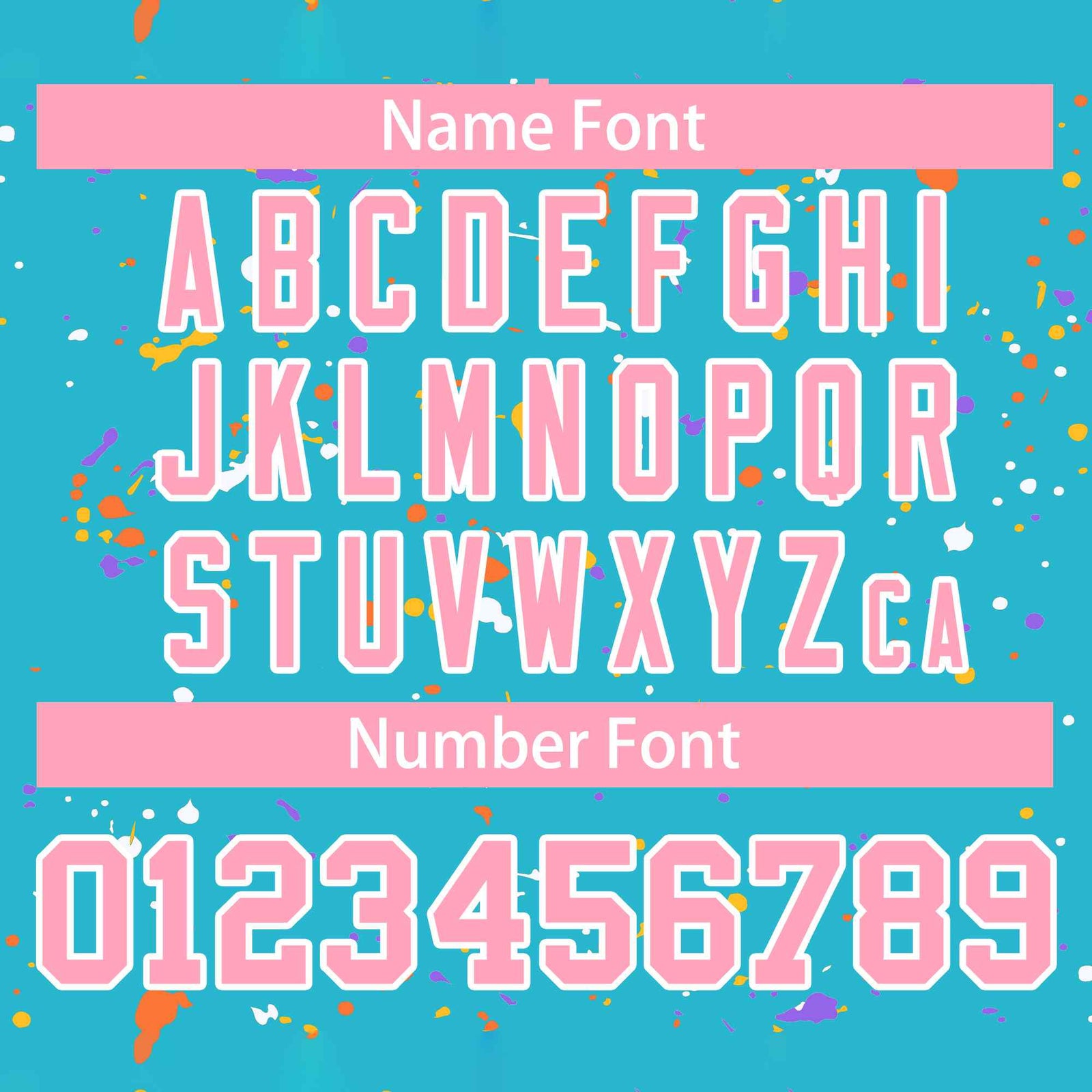 Custom Light Blue Pink-White Varsity Full-Zip Splash Graffiti Pattern Letterman Jacket