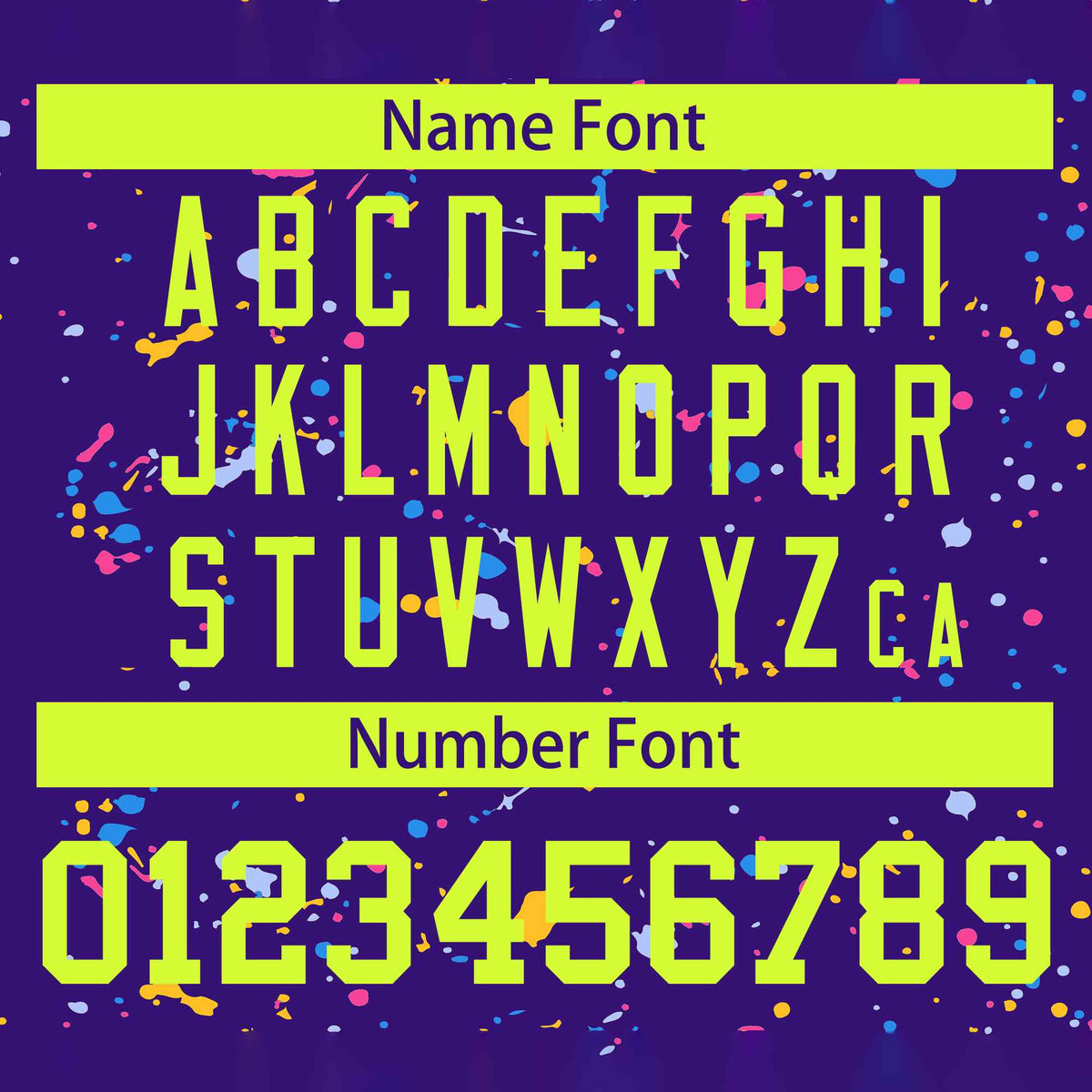 Custom Purple Neon Green Varsity Full-Zip Splash Graffiti Pattern Letterman Jacket