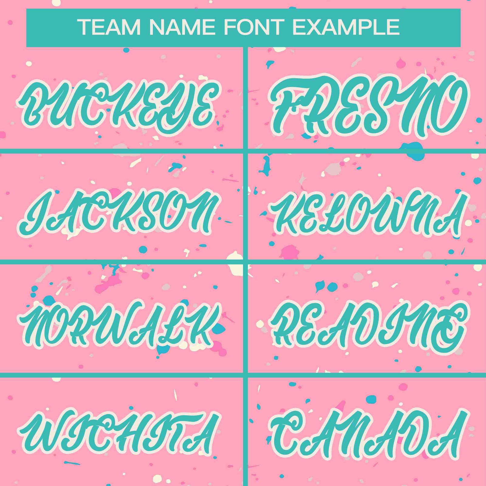 Custom Pink Aqua Varsity Full-Zip Splash Graffiti Pattern Letterman Jacket