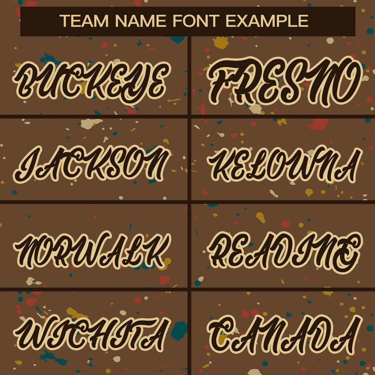 Custom Brown Khaki Varsity Full-Zip Splash Graffiti Pattern Letterman Jacket