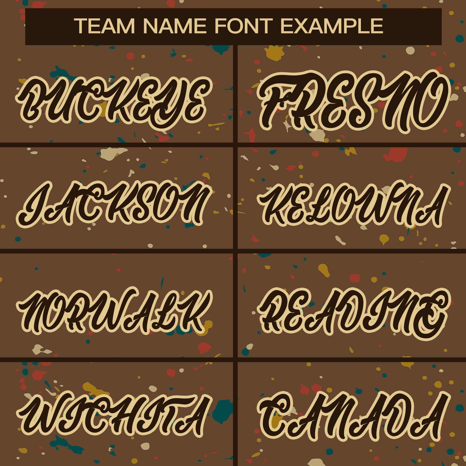 Custom Brown Khaki Varsity Full-Zip Splash Graffiti Pattern Letterman Jacket