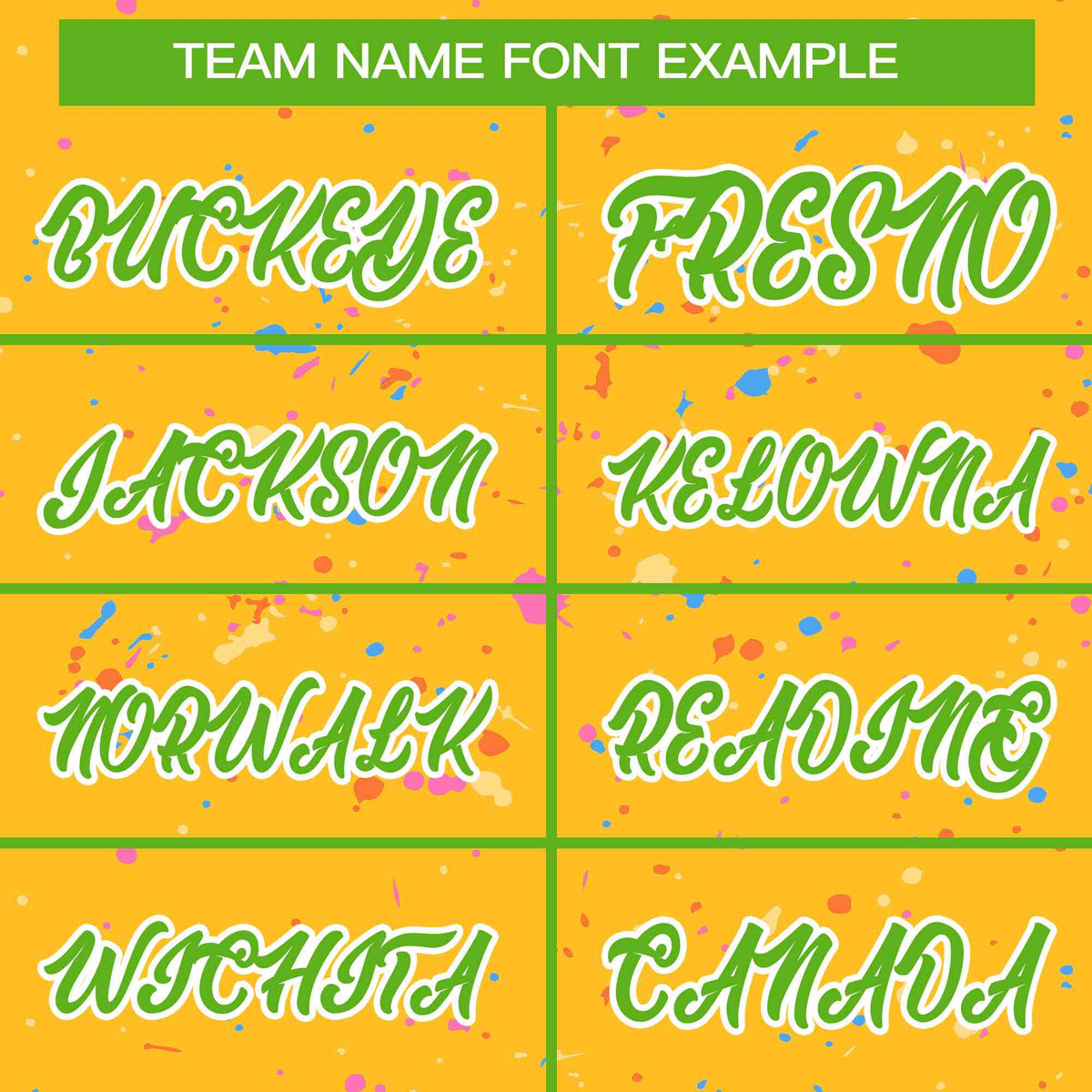 Custom Gold Green-White Varsity Full-Zip Splash Graffiti Pattern Letterman Jacket