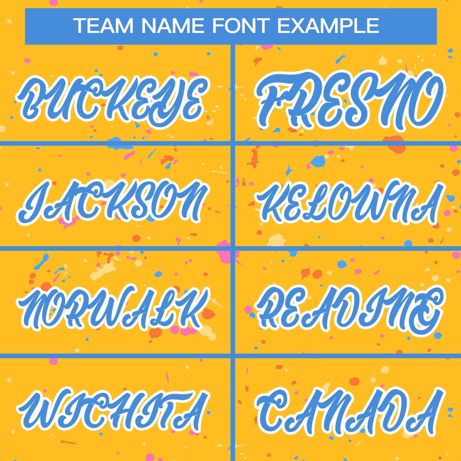 Custom Gold Powder Blue-White Varsity Full-Zip Splash Graffiti Pattern Letterman Jacket