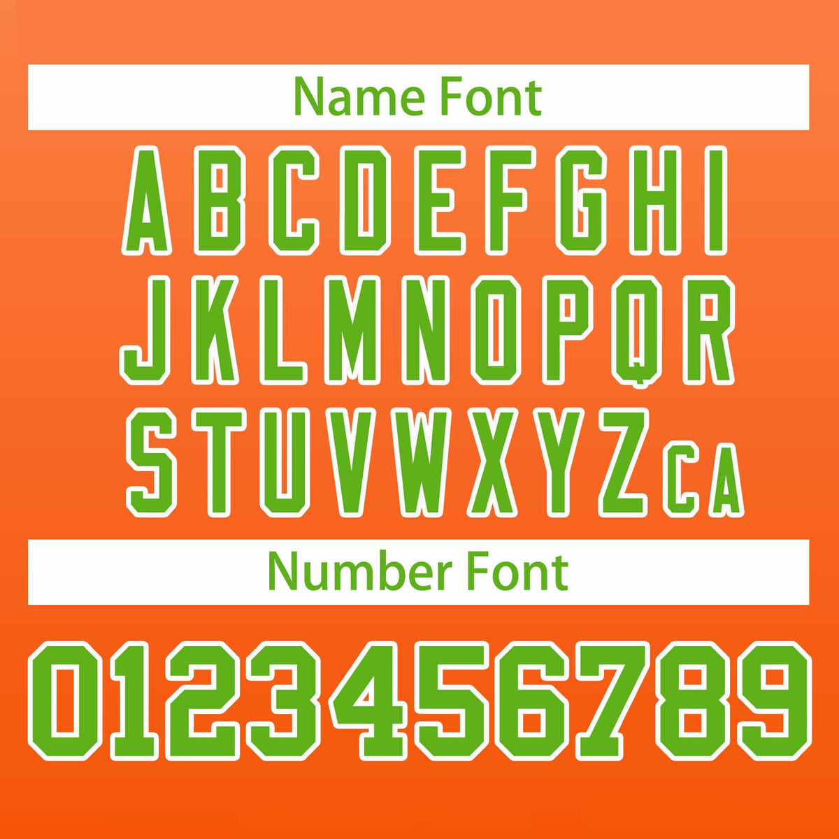 Custom Orange Green Varsity Full-Zip Gradient Fashion Letterman Bomber Jacket