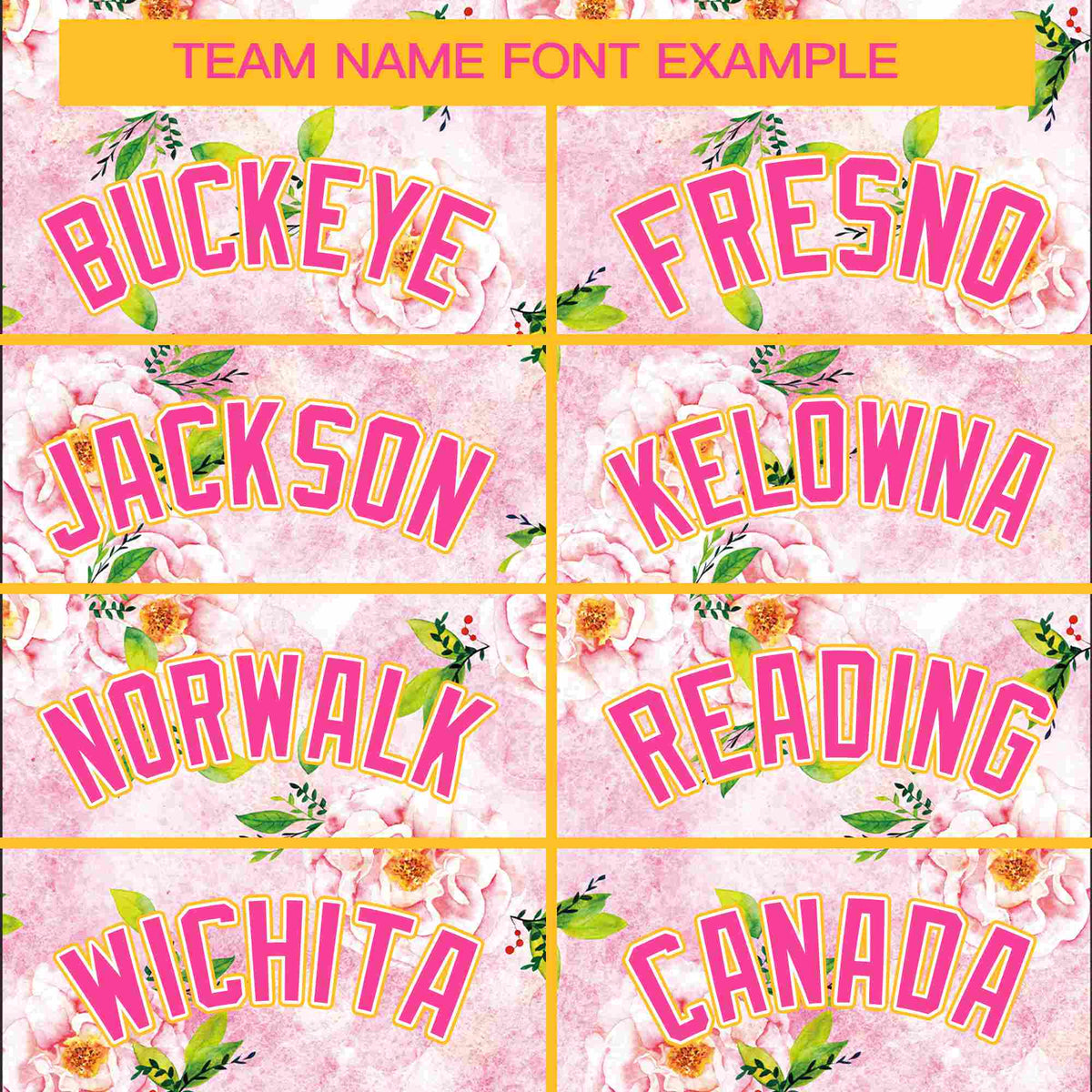 Custom Pink Varsity Full-Zip Hawaii Letterman Bomber Jacket