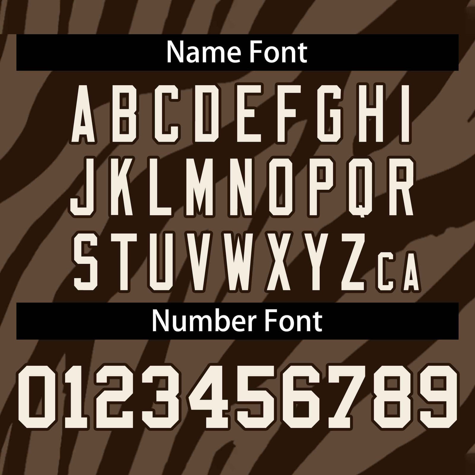 Custom Brown Cream Tiger Stripes Graffiti Pattern Bomber Varsity Jacket