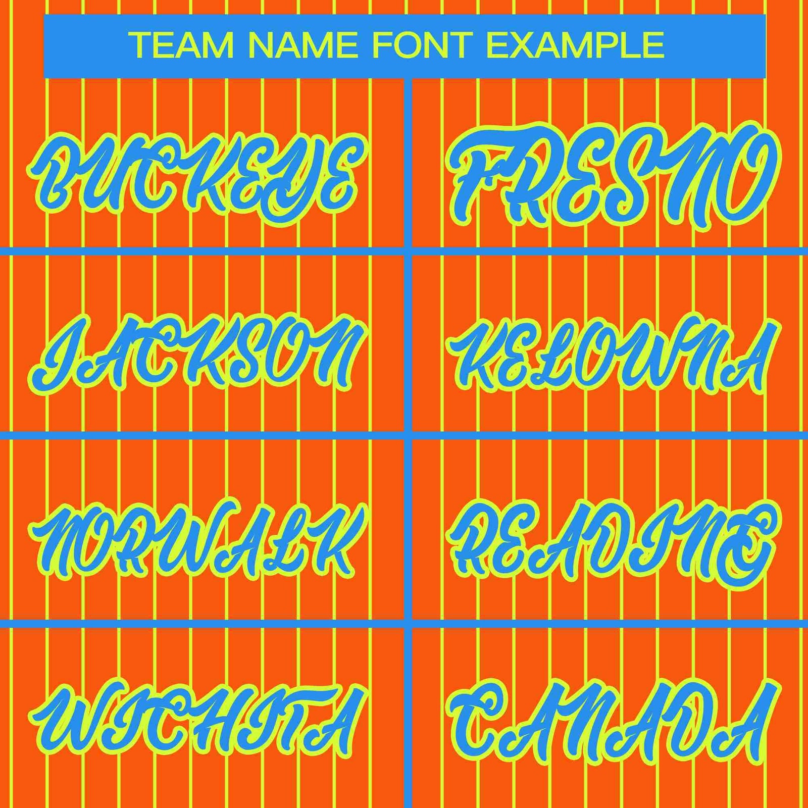 Custom Orange Powder Blue-Neon Green Stripe Fashion Bomber Varsity Jacket with Raglan Sleeves