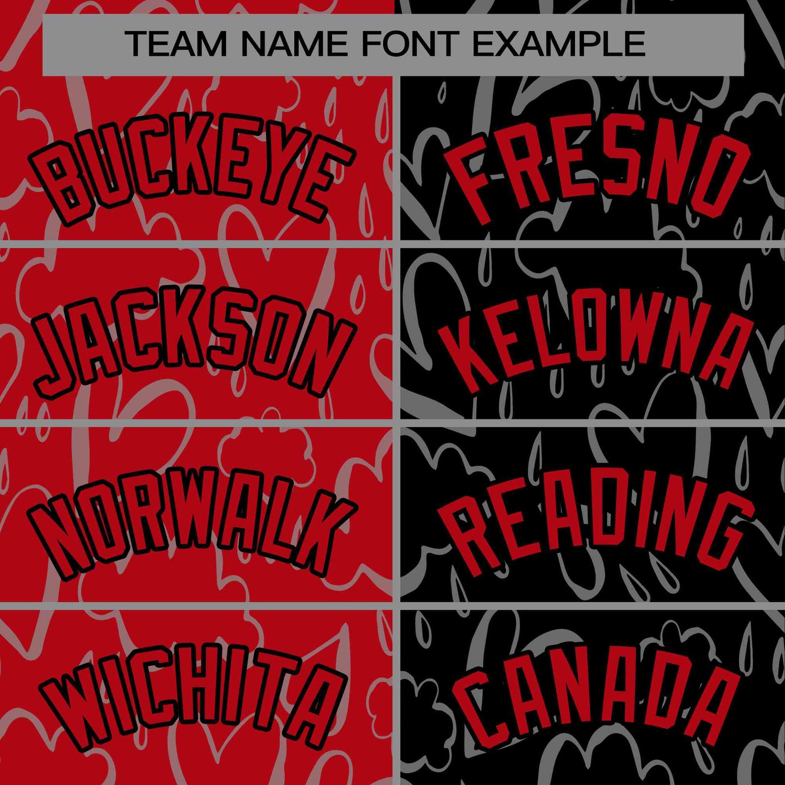 Custom Black Red Split Fashion Letterman Bomber Graffiti Pattern Baseball Jacket