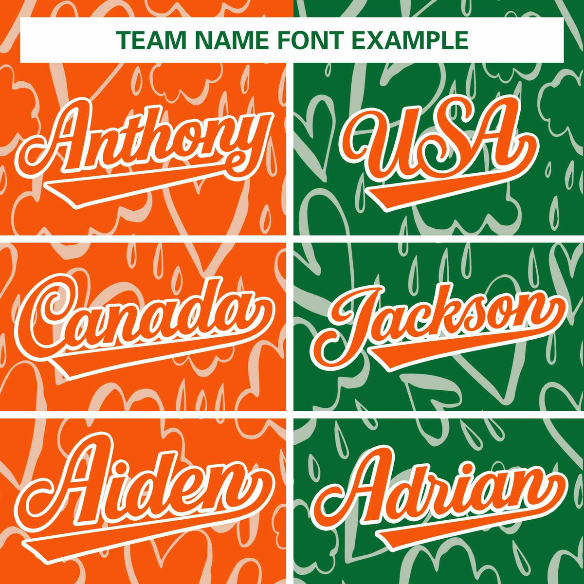 Custom Kelly Green Orange Split Fashion Letterman Bomber Graffiti Pattern Baseball Jacket