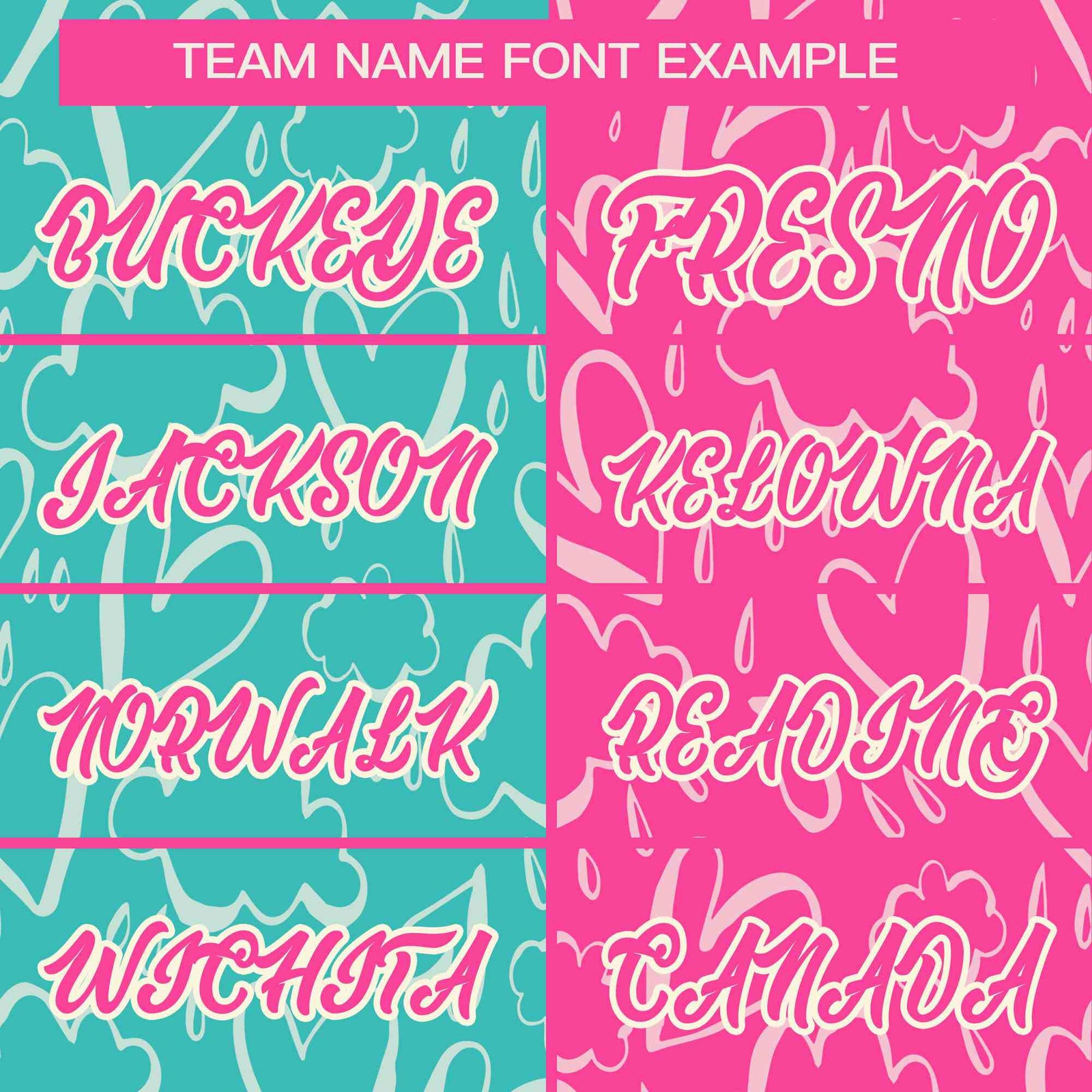 Custom Pink Aqua Split Fashion Letterman Bomber Graffiti Pattern Baseball Jacket