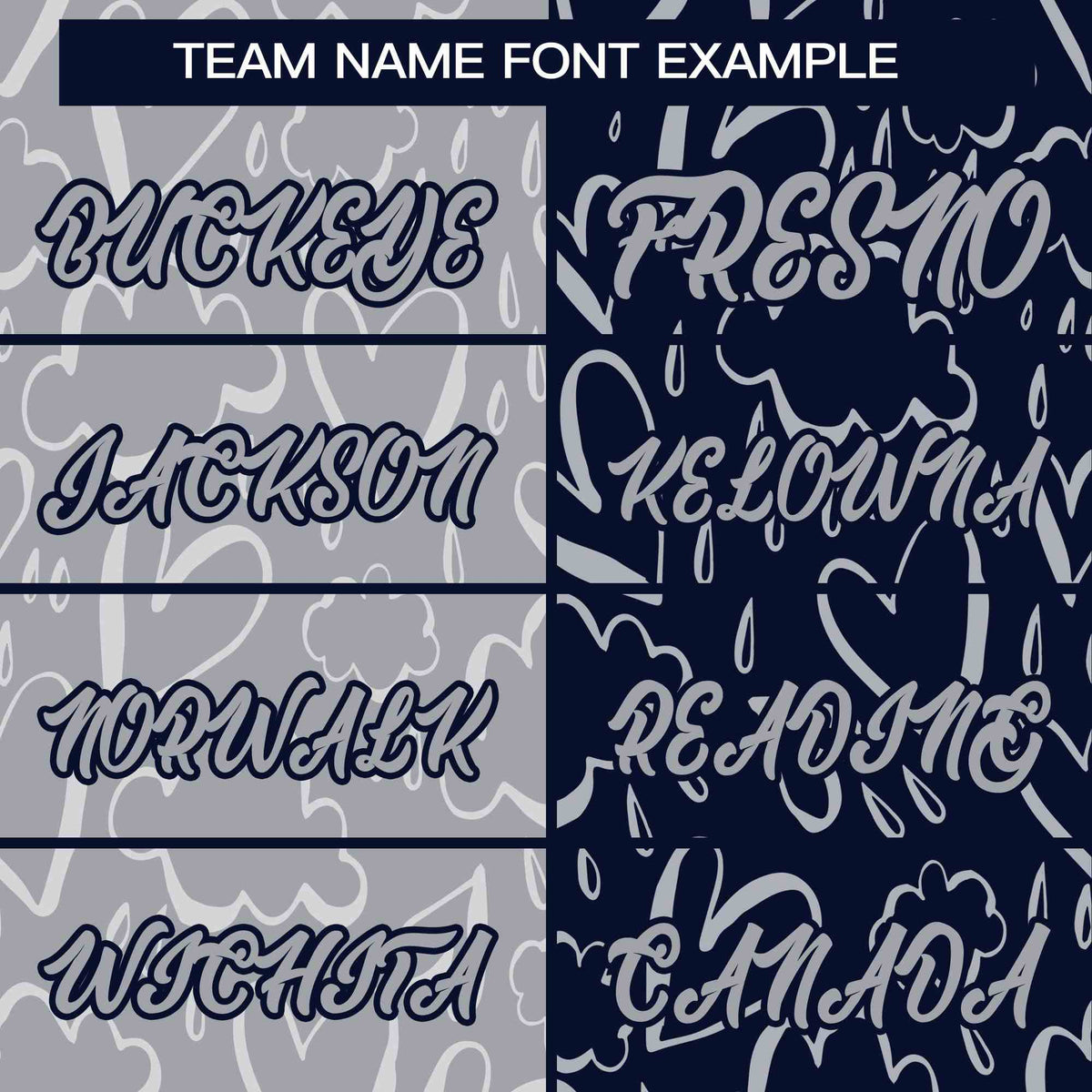 Custom Navy Gray Split Fashion Letterman Bomber Graffiti Pattern Baseball Jacket