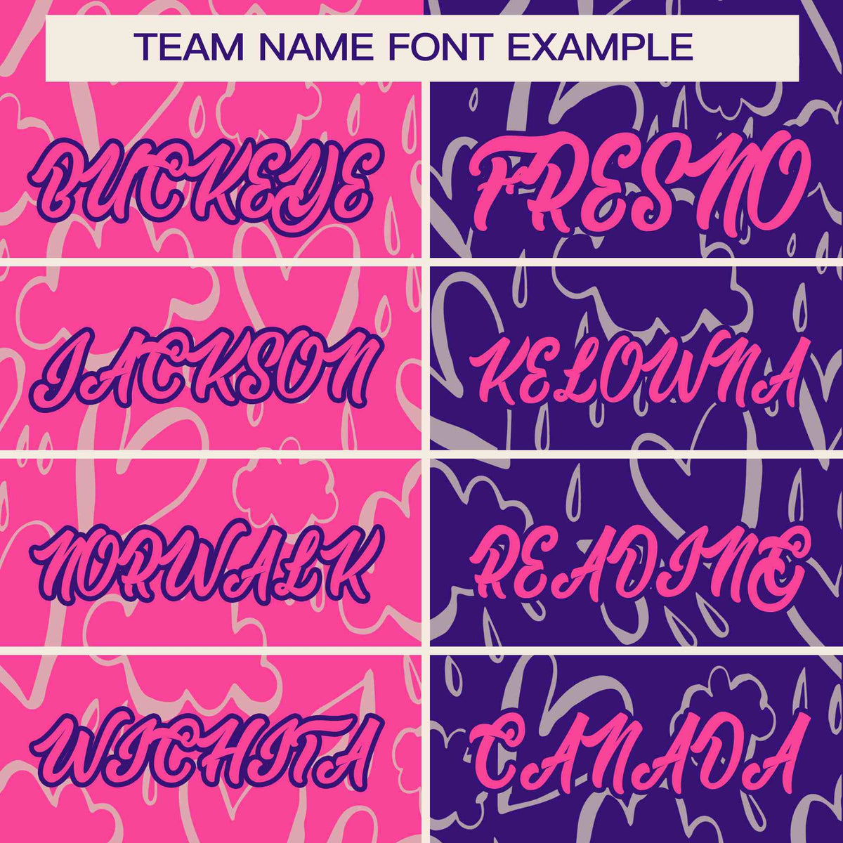 Custom Purple Pink Split Fashion Letterman Bomber Graffiti Pattern Baseball Jacket