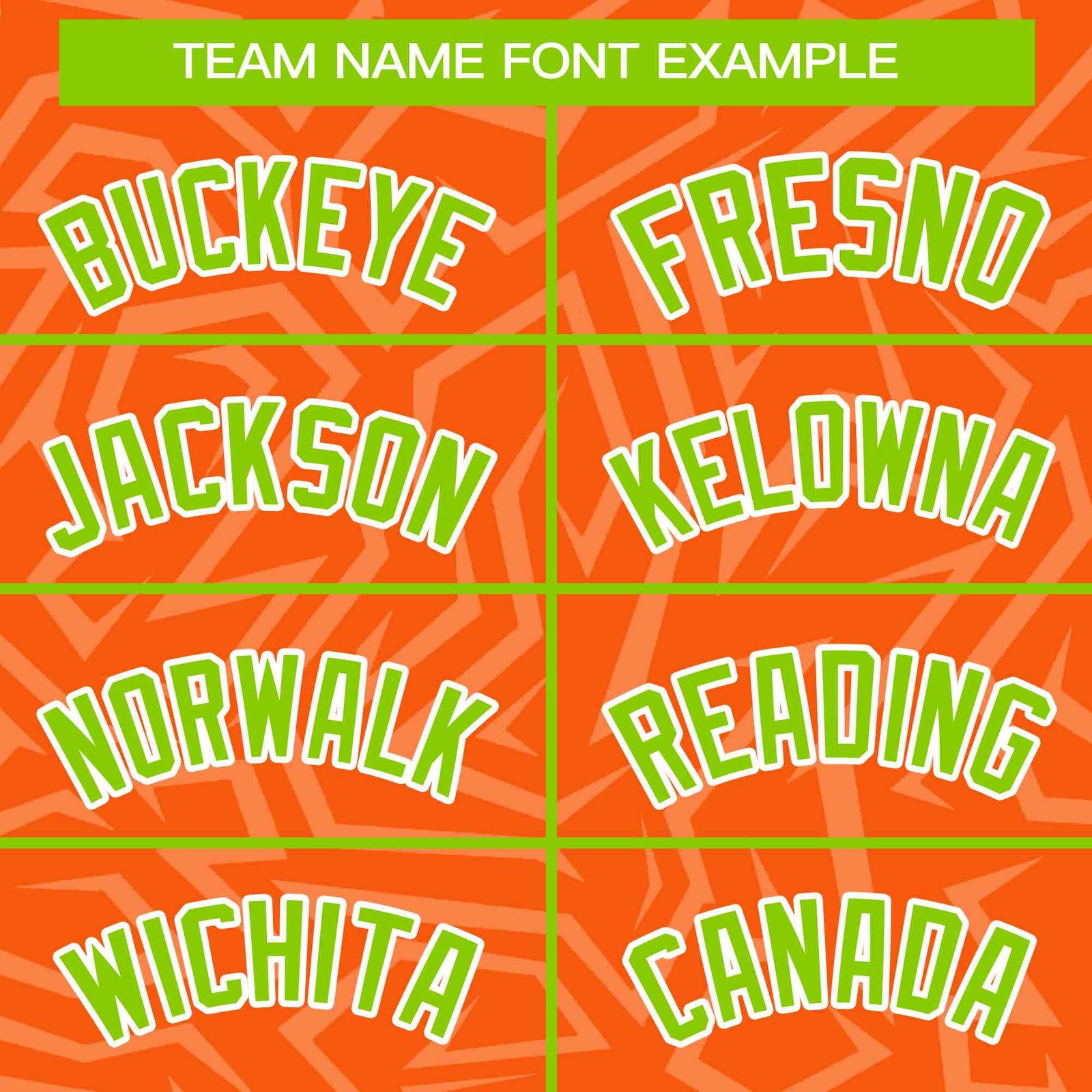 Custom Orange Neon Green-White Stripe Graffiti Pattern Varsity Full-Snap Jacket