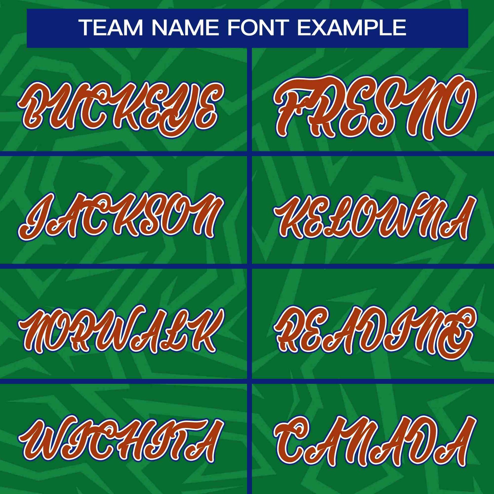 Custom Kelly Green Orange-Royal Stripe Graffiti Pattern Varsity Full-Snap Jacket