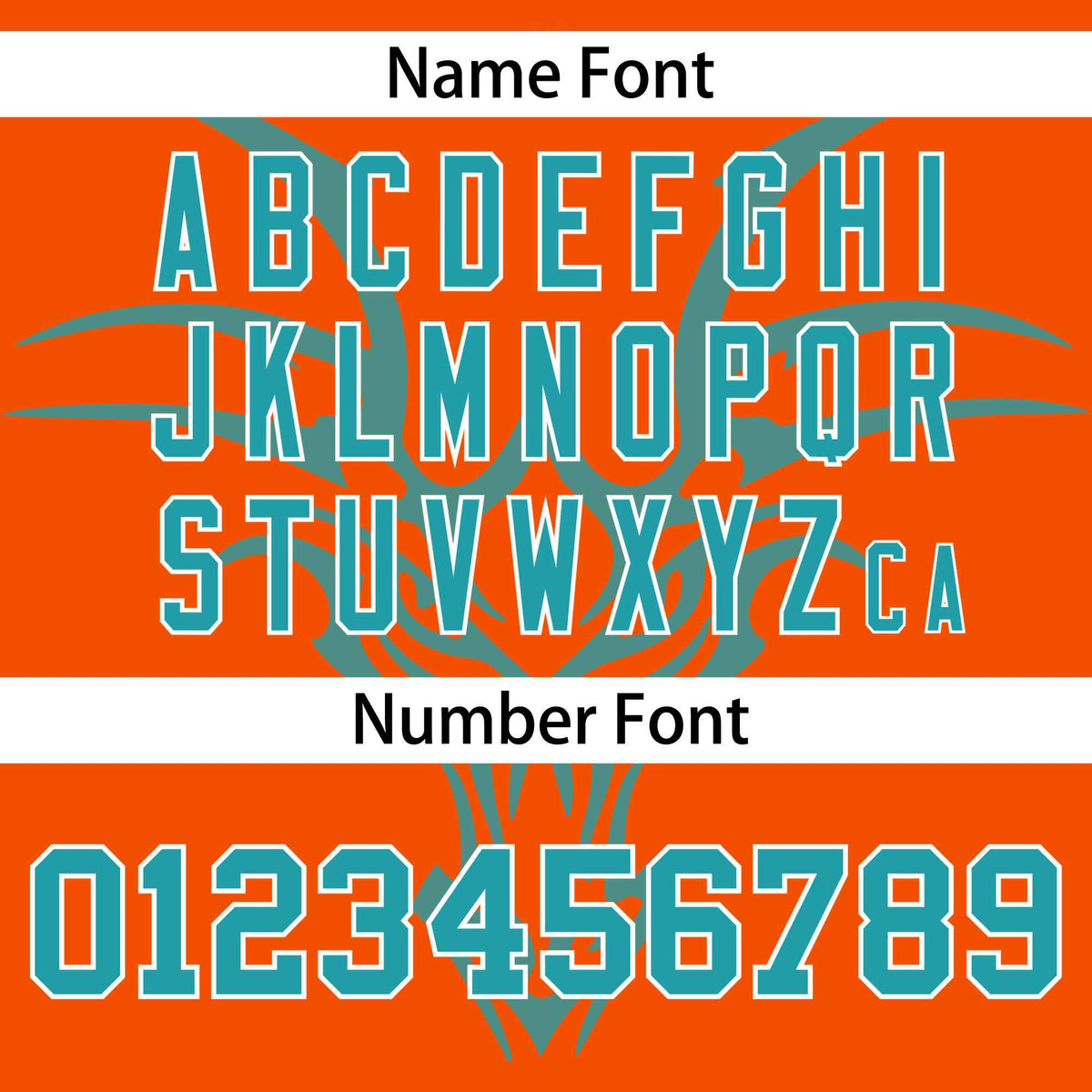 Custom Orange Aqua Varsity Full-Zip Dragon Head Graffiti Pattern Letterman Bomber Jacket