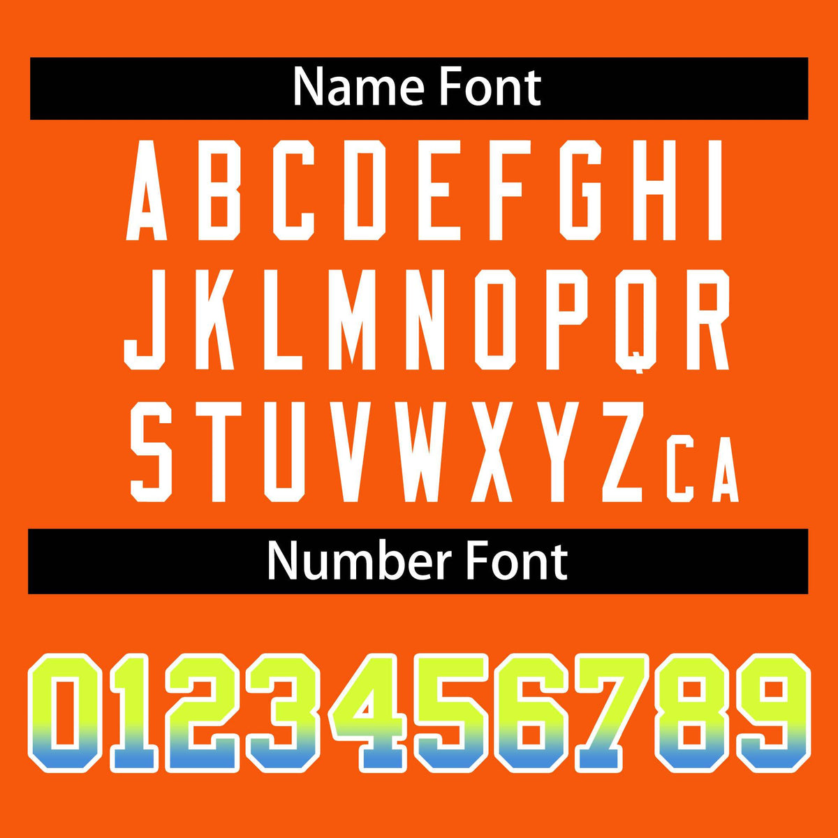 Custom Orange Varsity Full-Snap Gradient Font Letterman Baseball Jacket