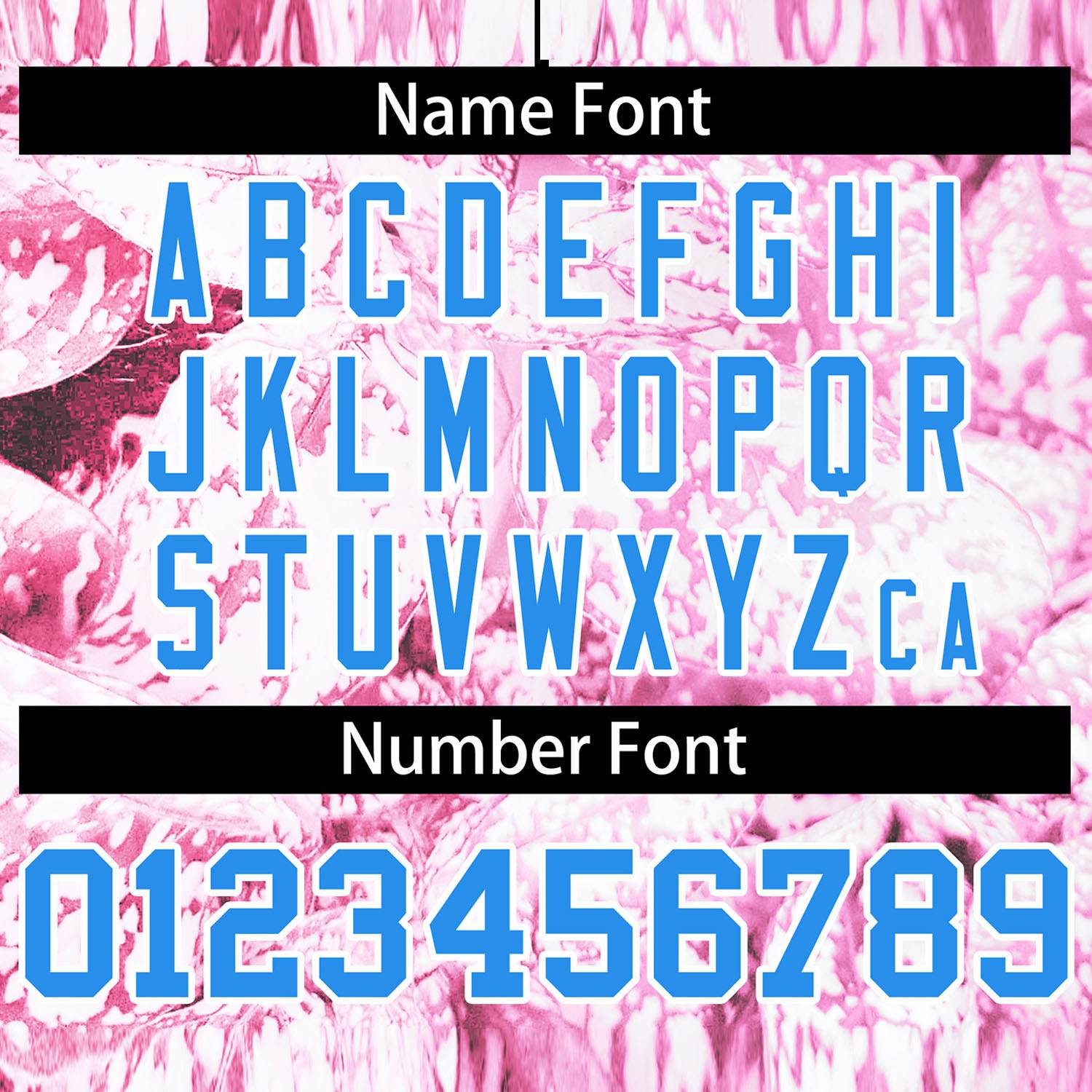 Custom Pink Powder Blue-White Maple Leaf Raglan Sleeves Bomber Graffiti Pattern Varsity Jacket