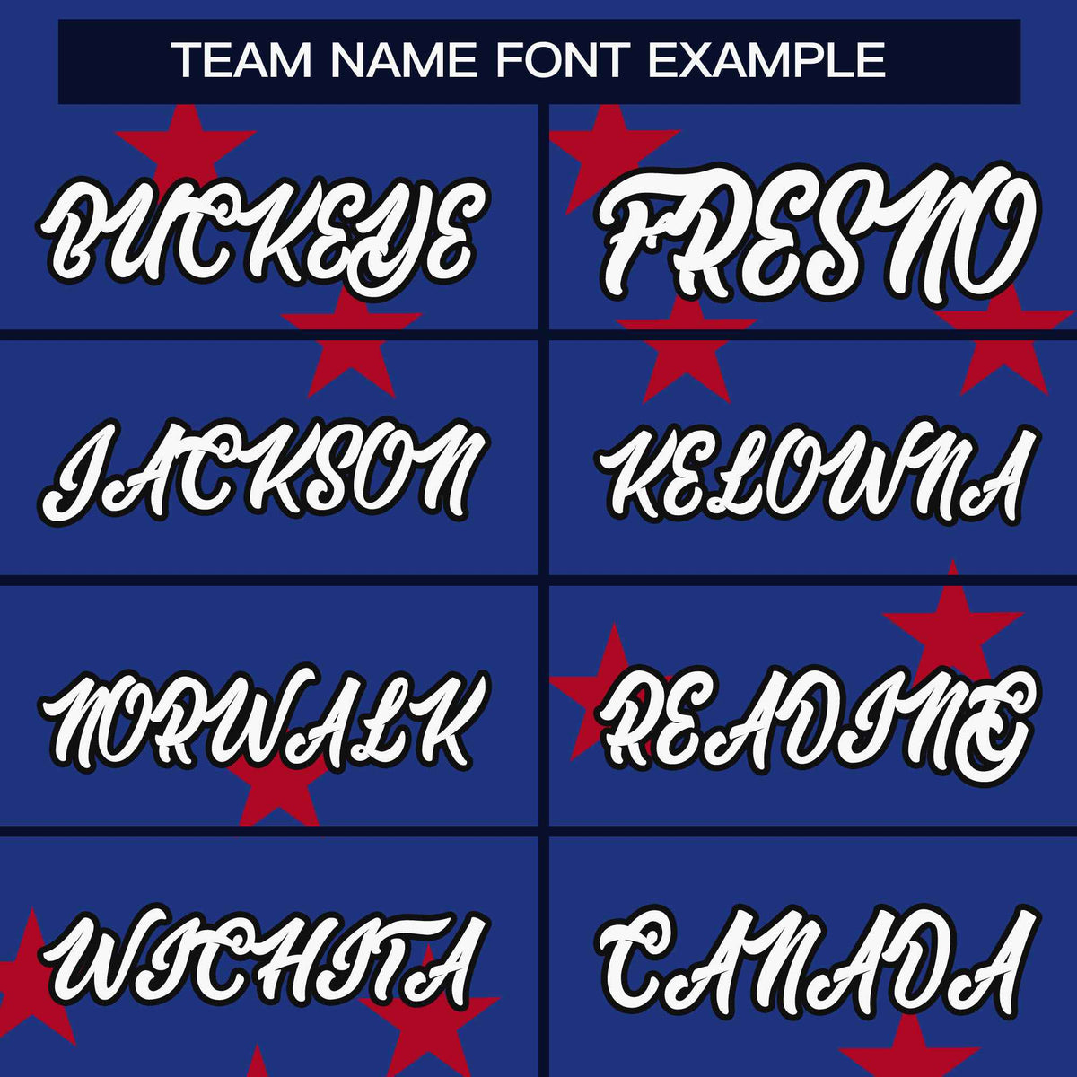 Custom Royal White Star Graffiti Pattern Varsity Full-Snap Bomber Jacket