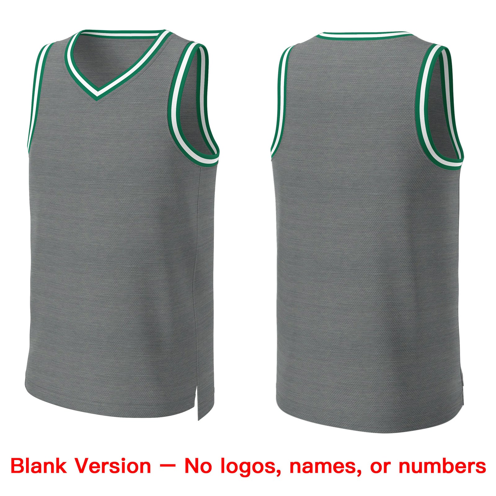 Custom Dark Gray Kelly Green-White Classic Tops Basketball Jersey