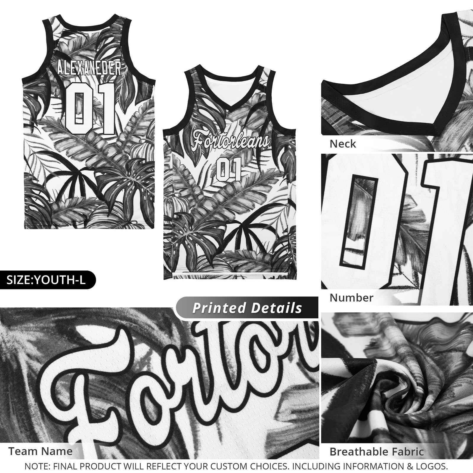 Custom Black White-Black Graffiti Pattern Tops Mesh Basketball Jersey