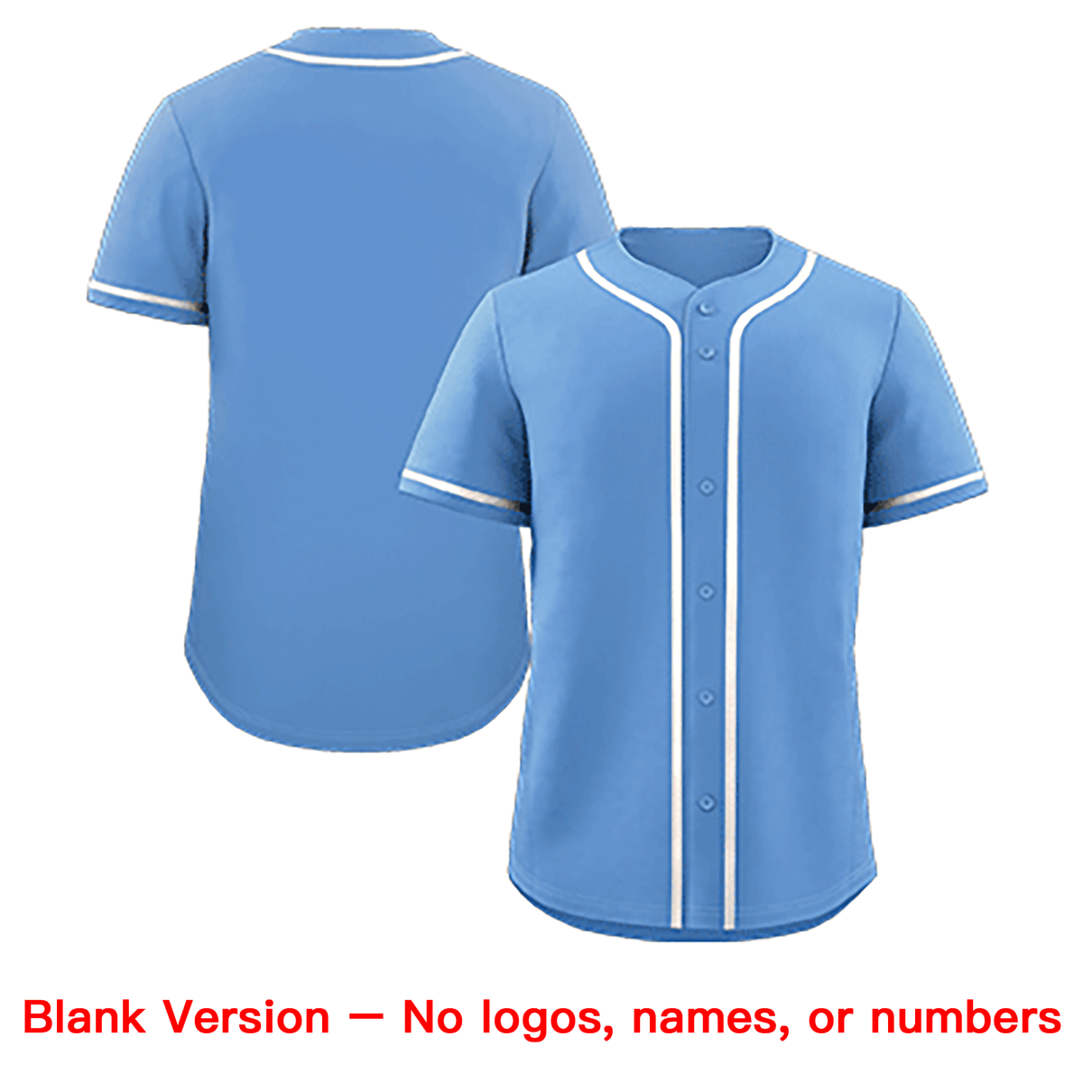 Custom Light Blue White-Royal Classic Style Authentic Baseball Jersey