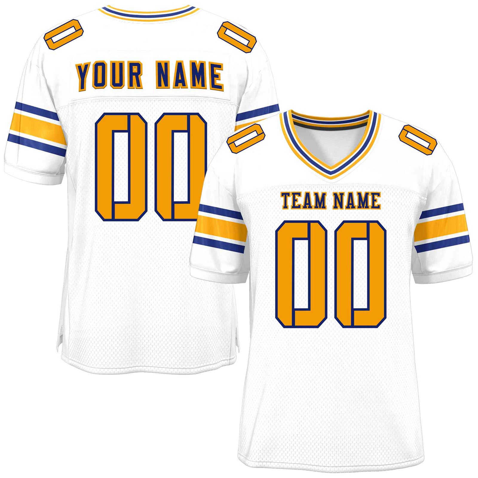 Custom White Personalized Classic Authentic Football Jersey