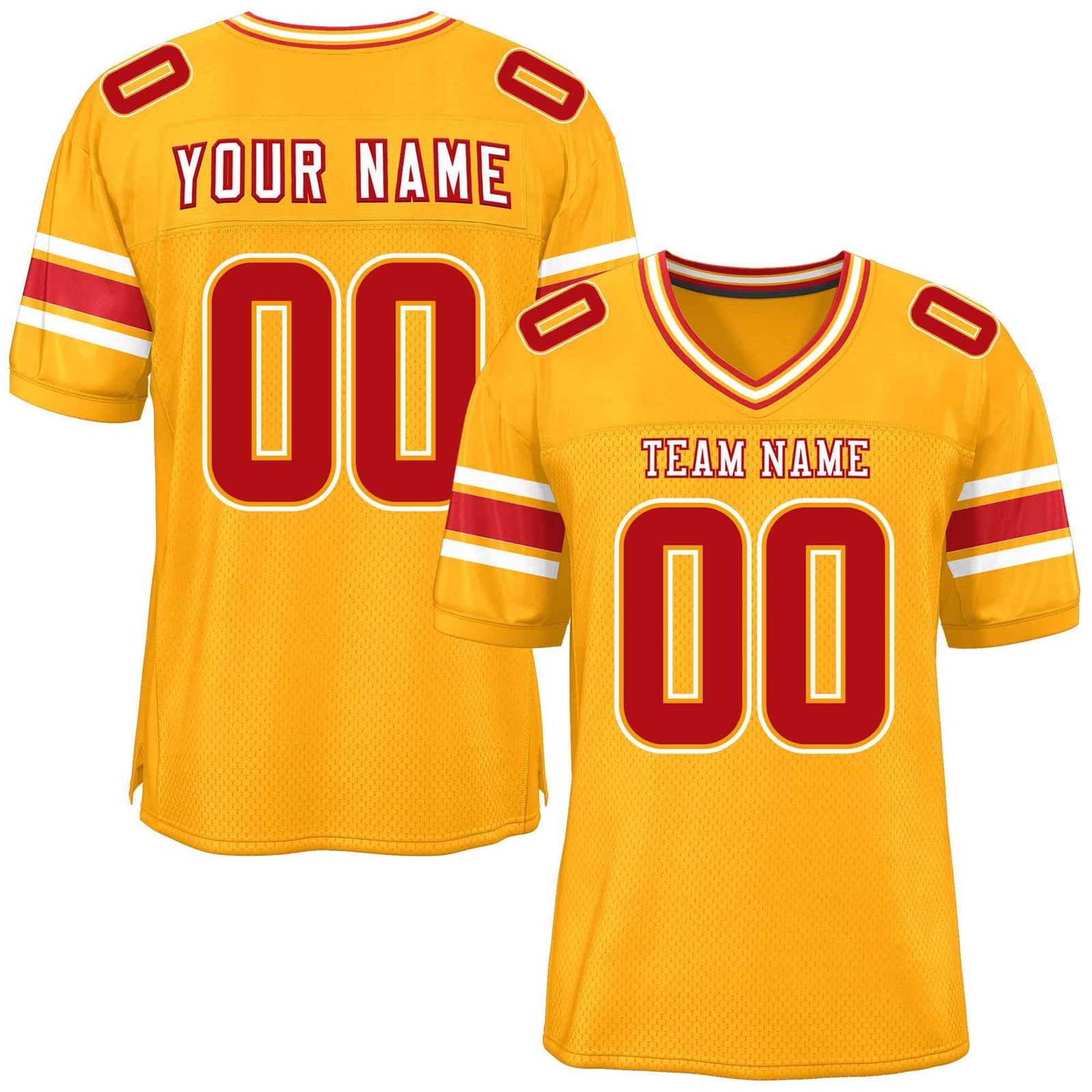 Custom Yellow Personalized Classic Authentic Football Jersey