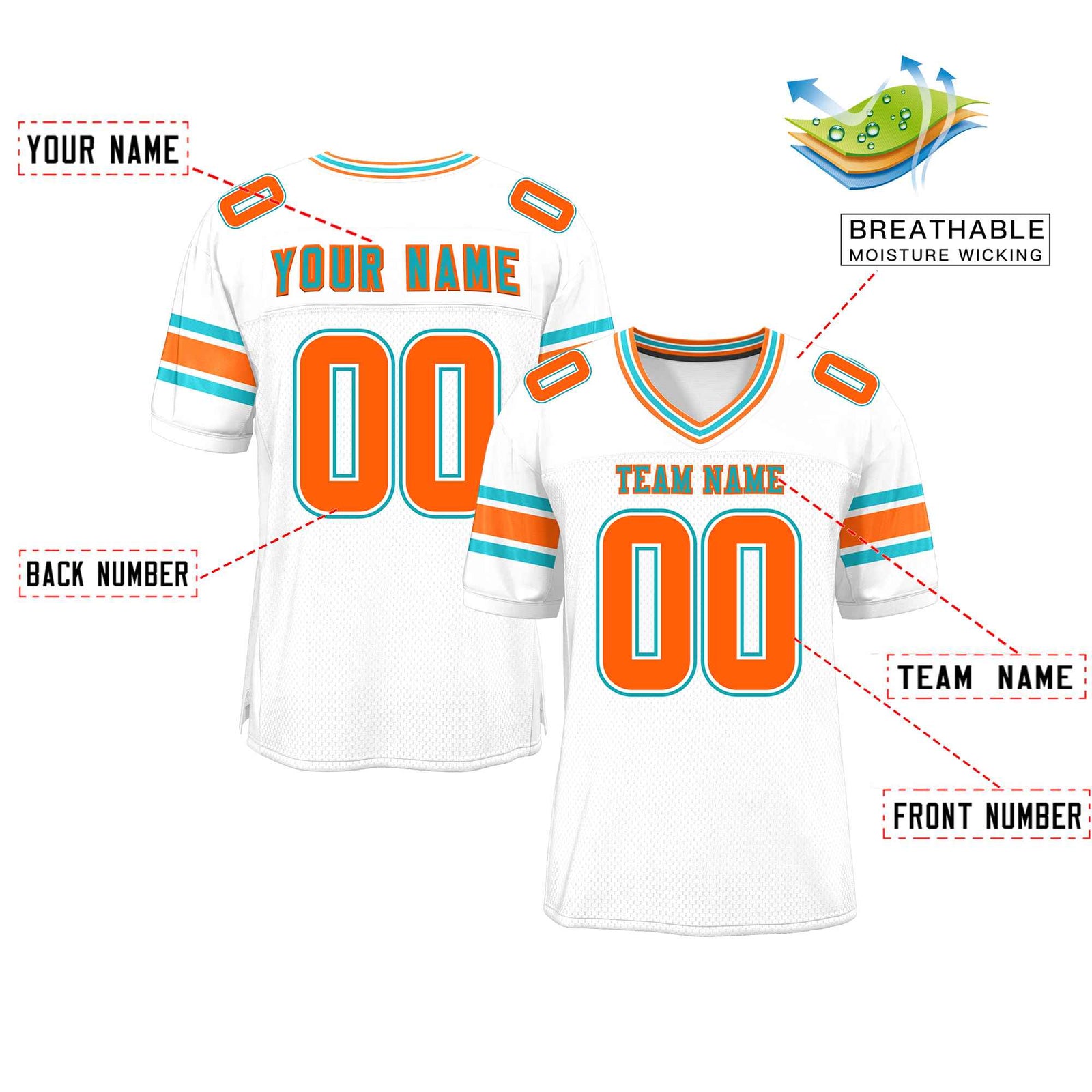 Custom White Personalized Classic Authentic Football Jersey