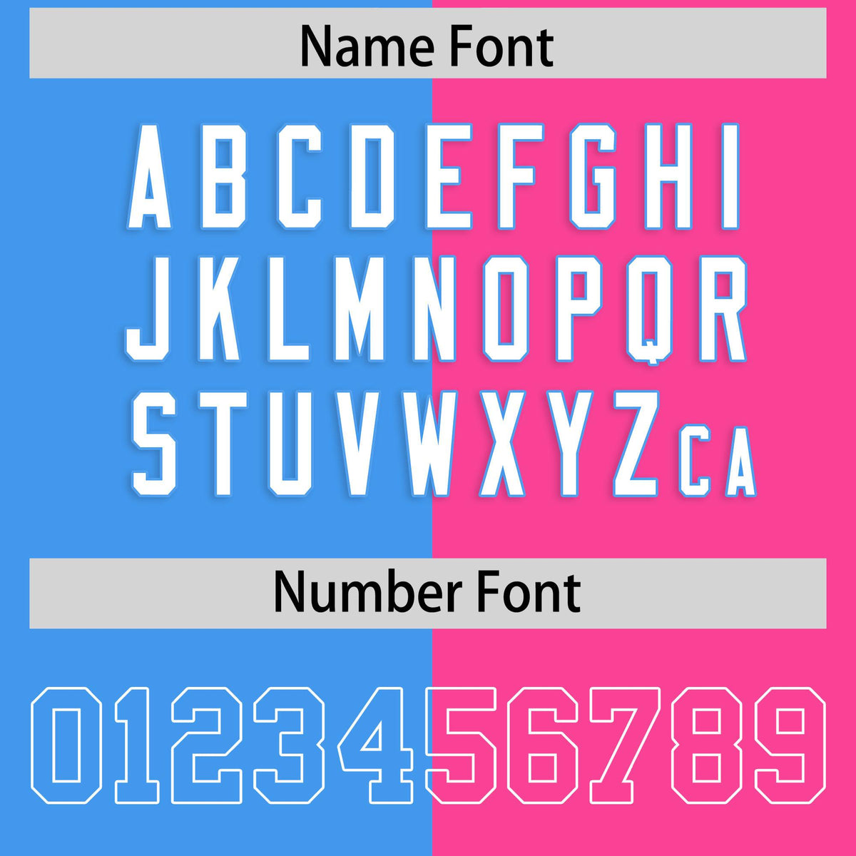 Custom Powder Blue Pink Personalized Split Two Tone Design Authentic Football Jersey