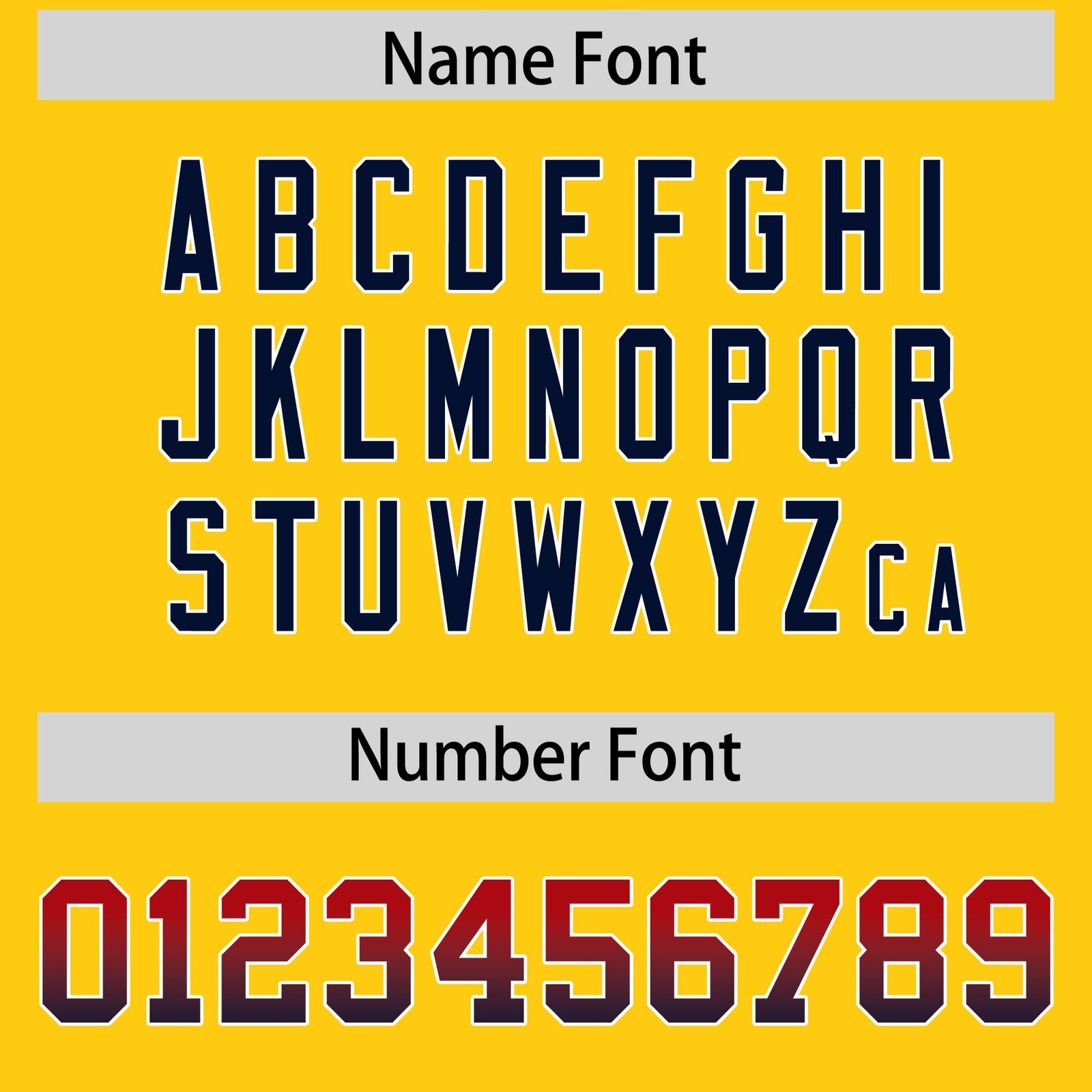 Custom Gold Red and Navy Sides Gradient Fashion Personalized Team Football Jersey