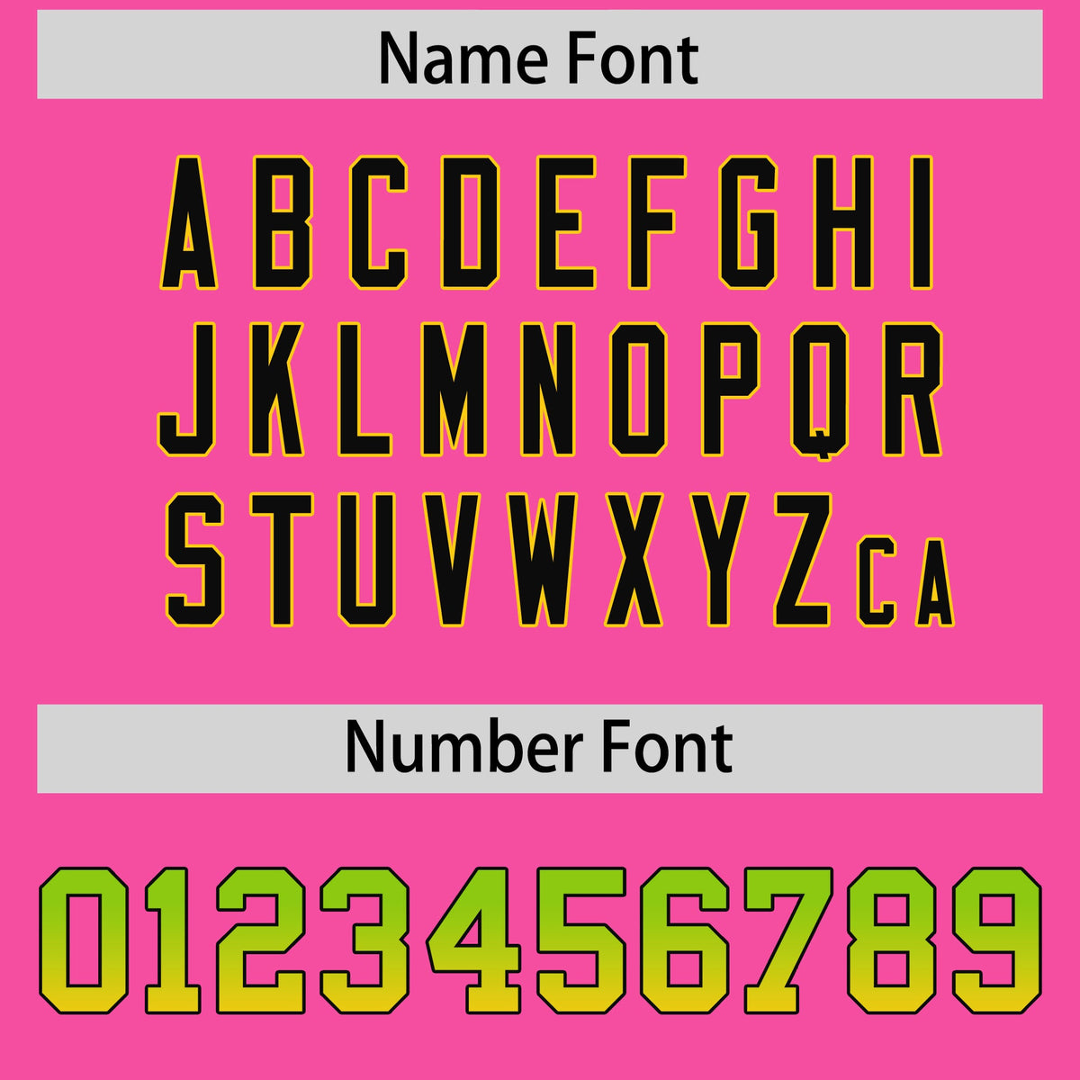 Custom Pink Neon Green and Gold Sides Gradient Fashion Personalized Team Football Jersey