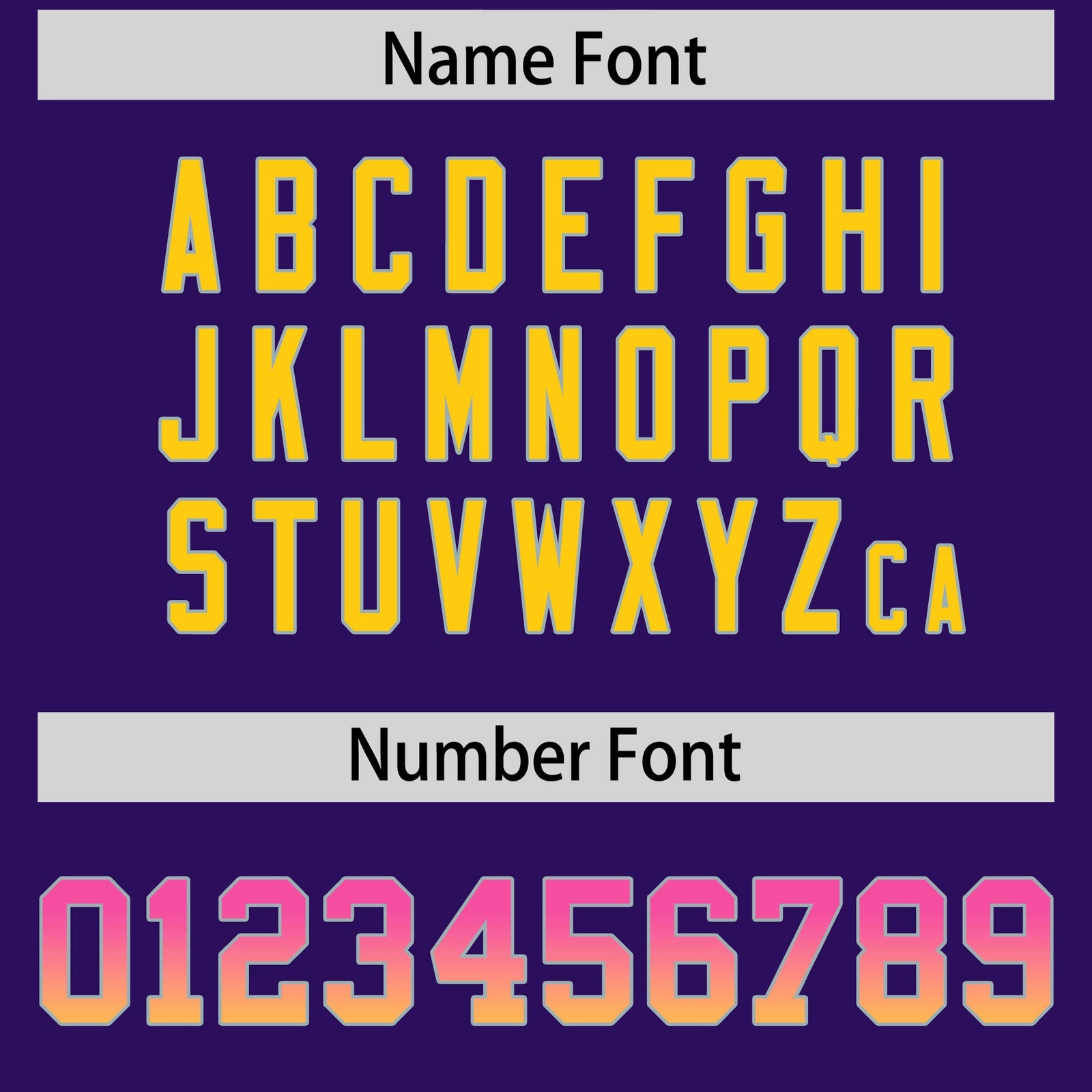 Custom Purple Pink and Gold Sides Gradient Fashion Personalized Team Football Jersey