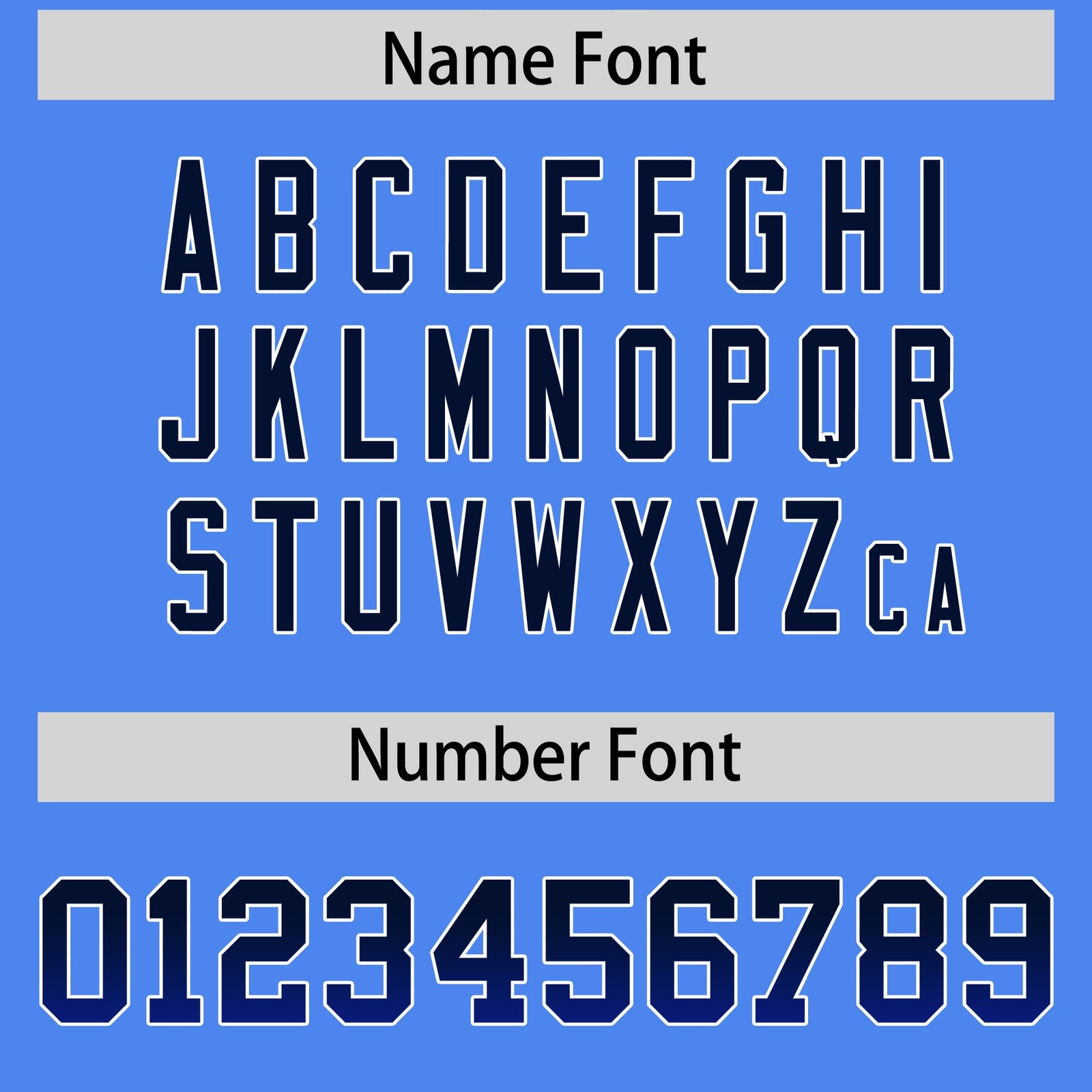 Custom Powder Blue Navy and Royal Sides Gradient Fashion Personalized Team Football Jersey