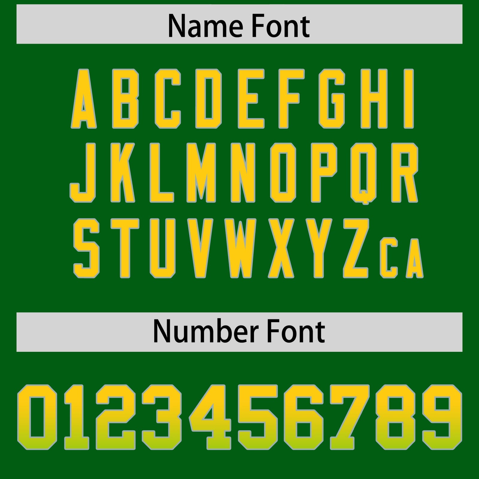 Custom Kelly Green Gold Sides Gradient Fashion Personalized Team Football Jersey