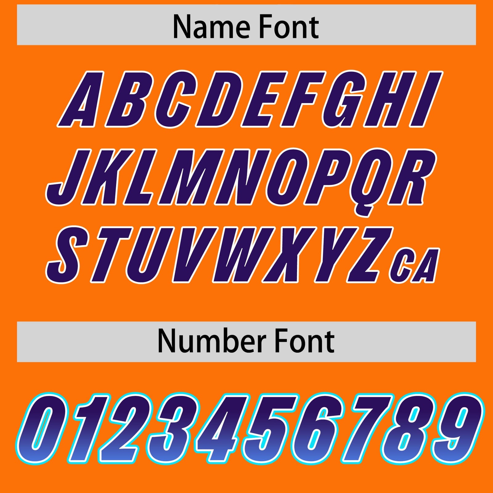 Custom Orange Purple and Powder Blue Sides Gradient Fashion Personalized Team Football Jersey