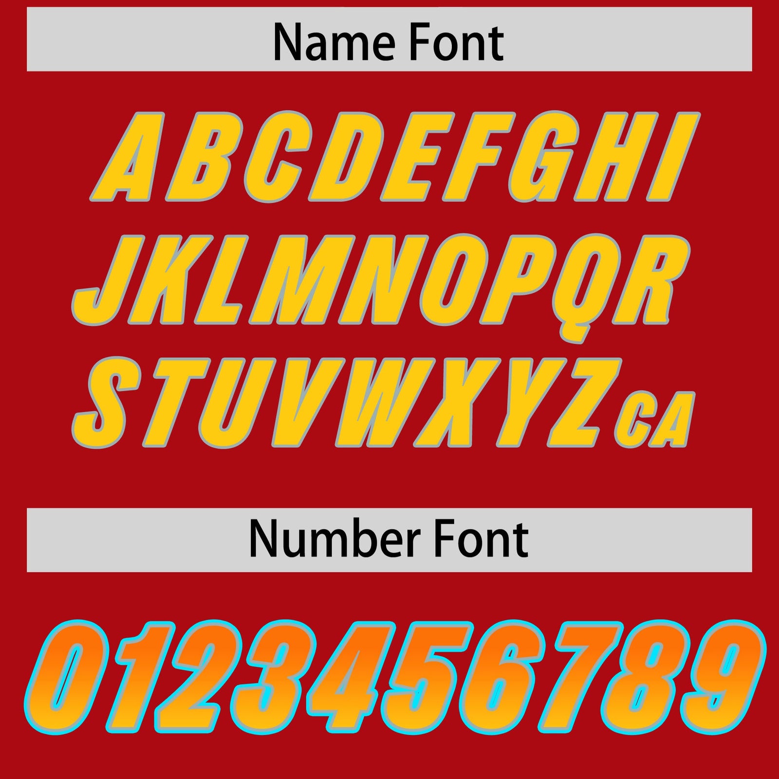 Custom Red Orange and Gold Sides Gradient Fashion Personalized Team Football Jersey