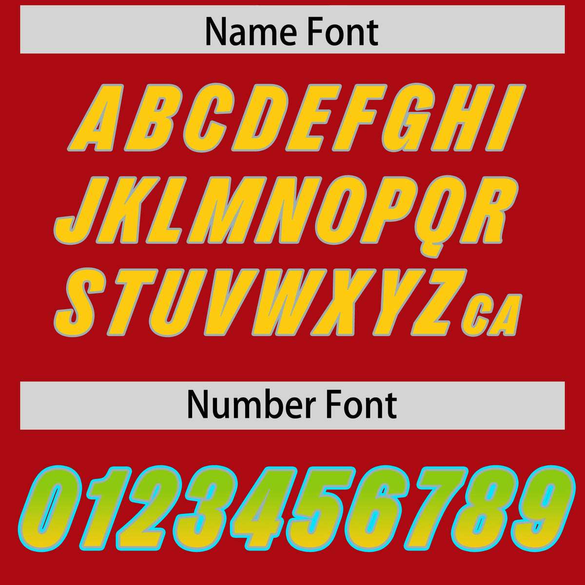 Custom Red Neon Green and Gold Sides Gradient Fashion Personalized Team Football Jersey