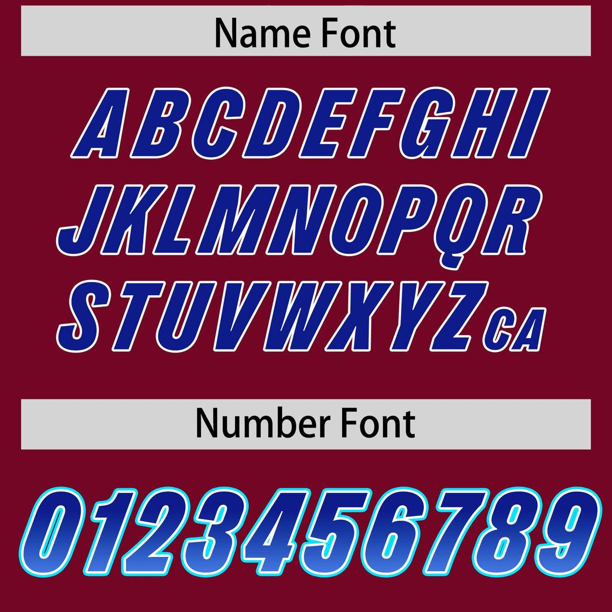 Custom Cardinal Royal and Powder Blue Sides Gradient Fashion Personalized Team Football Jersey