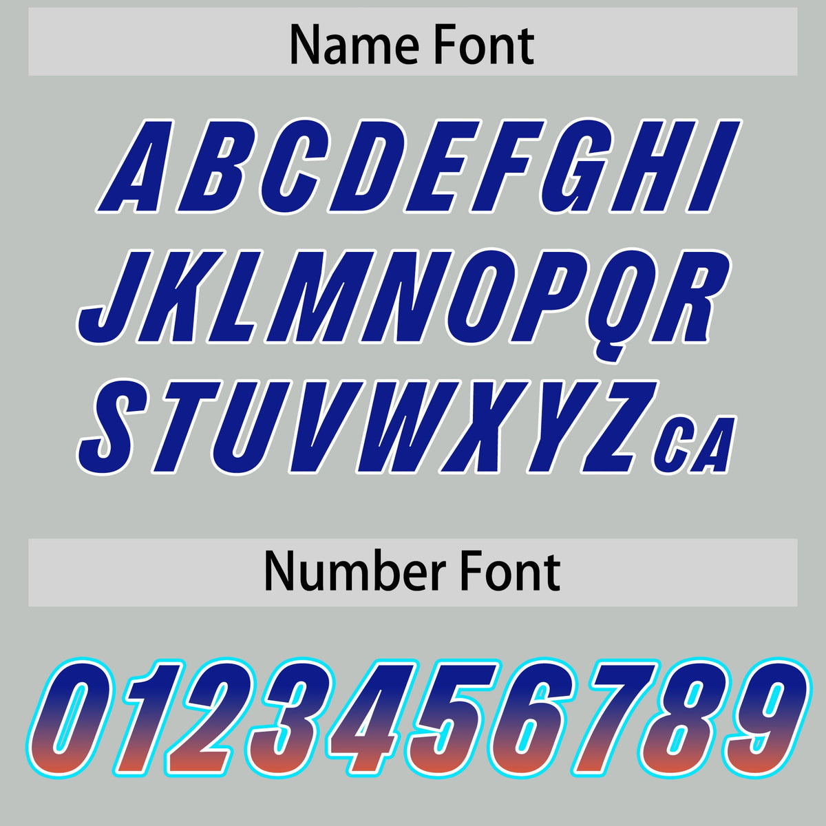 Custom Gray Royal and Orange Sides Gradient Fashion Personalized Team Football Jersey