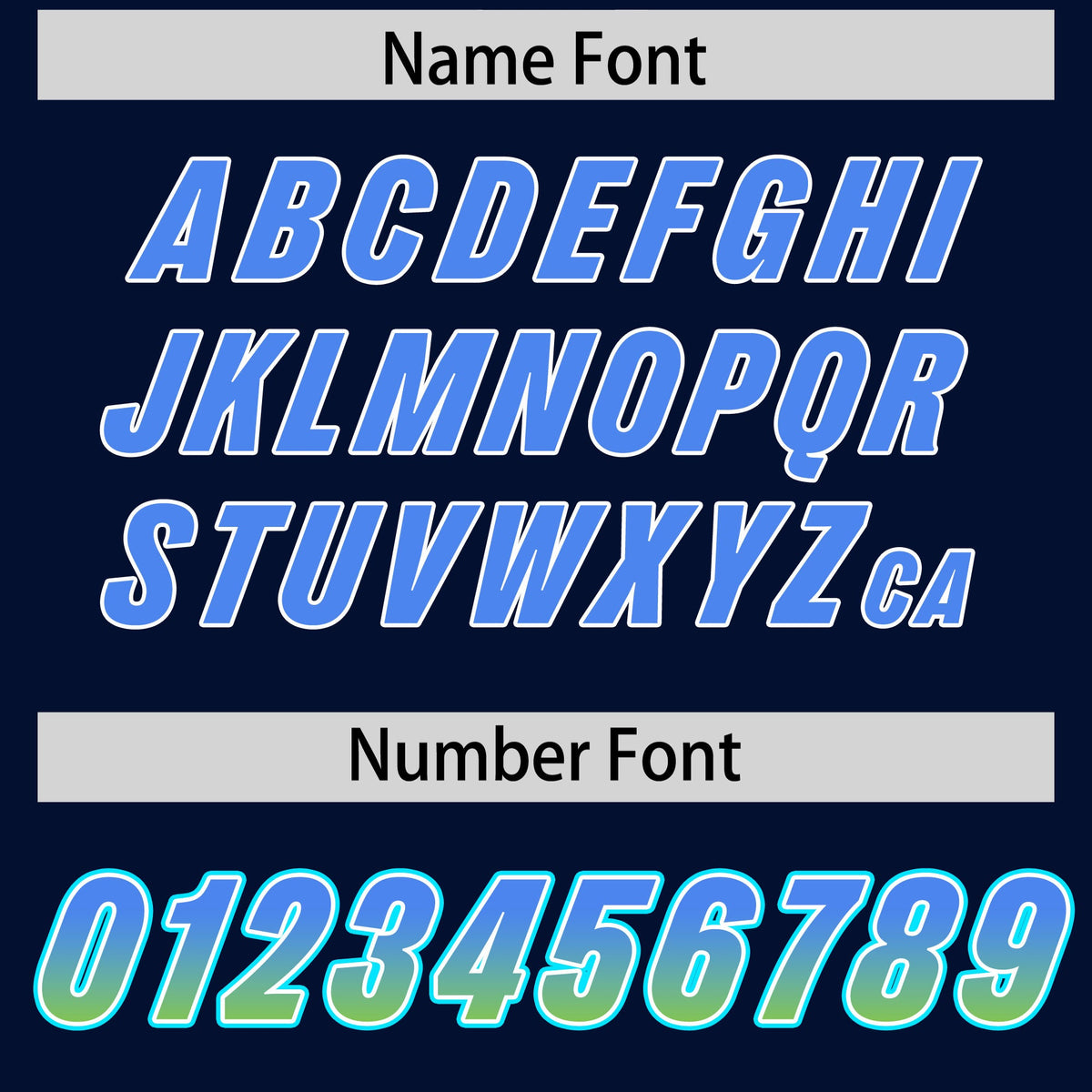 Custom Navy Powder Blue and Neon Green Sides Gradient Fashion Personalized Team Football Jersey