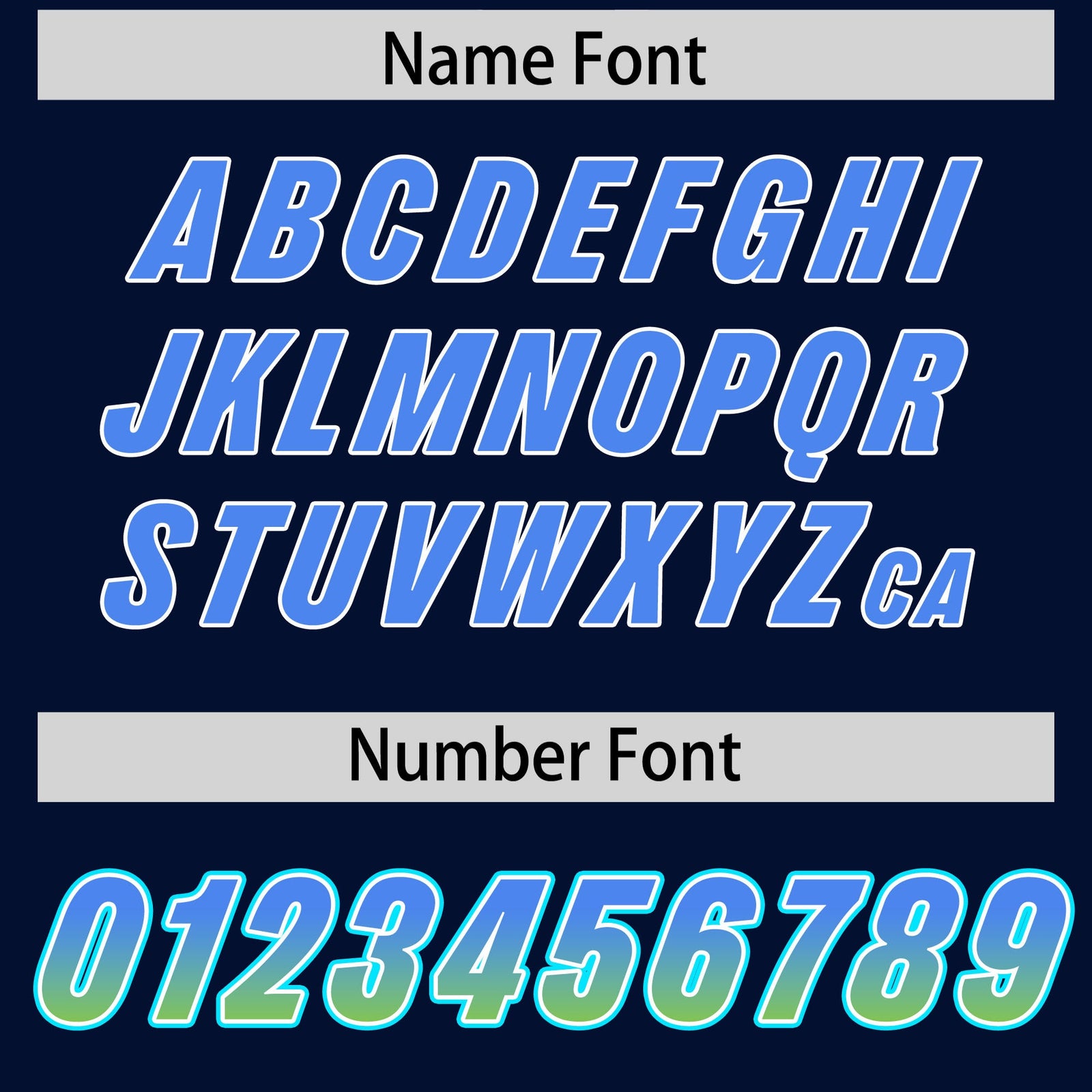 Custom Navy Powder Blue and Neon Green Sides Gradient Fashion Personalized Team Football Jersey