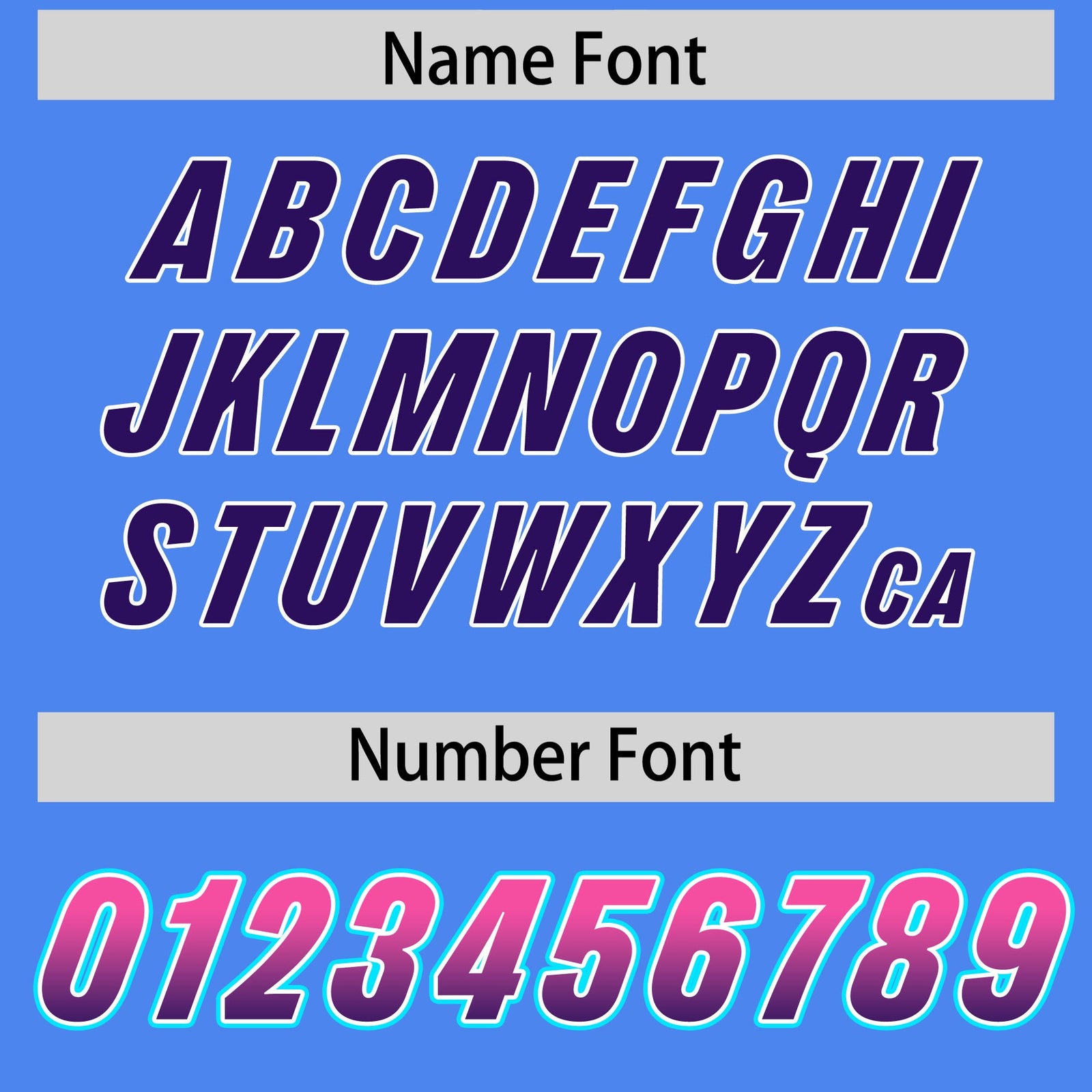 Custom Powder Blue Pink and Purple Sides Gradient Fashion Personalized Team Football Jersey