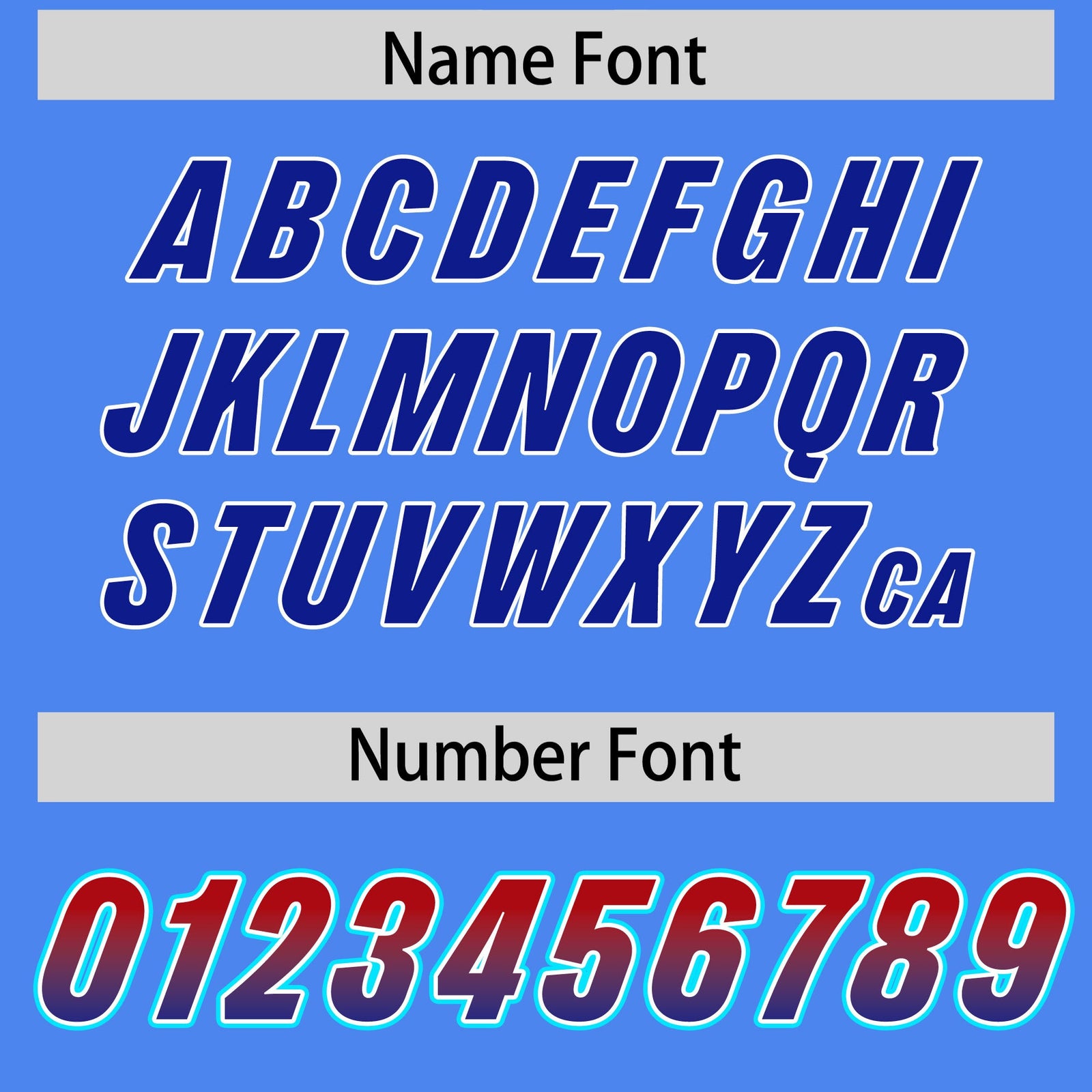 Custom Powder Blue Red and Royal Sides Gradient Fashion Personalized Team Football Jersey