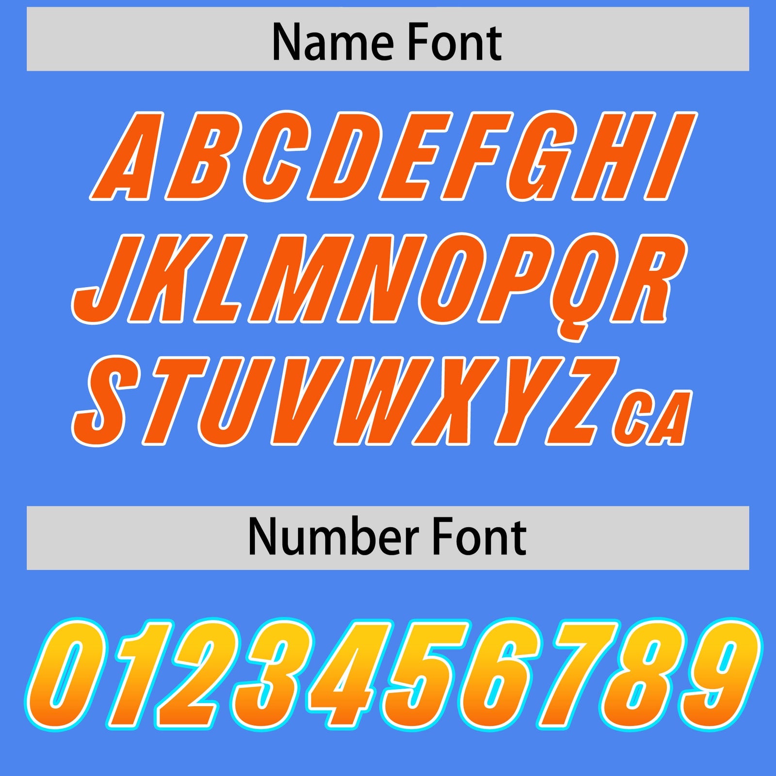 Custom Powder Blue Gold and  Sides Gradient Fashion Personalized Team Football Jersey