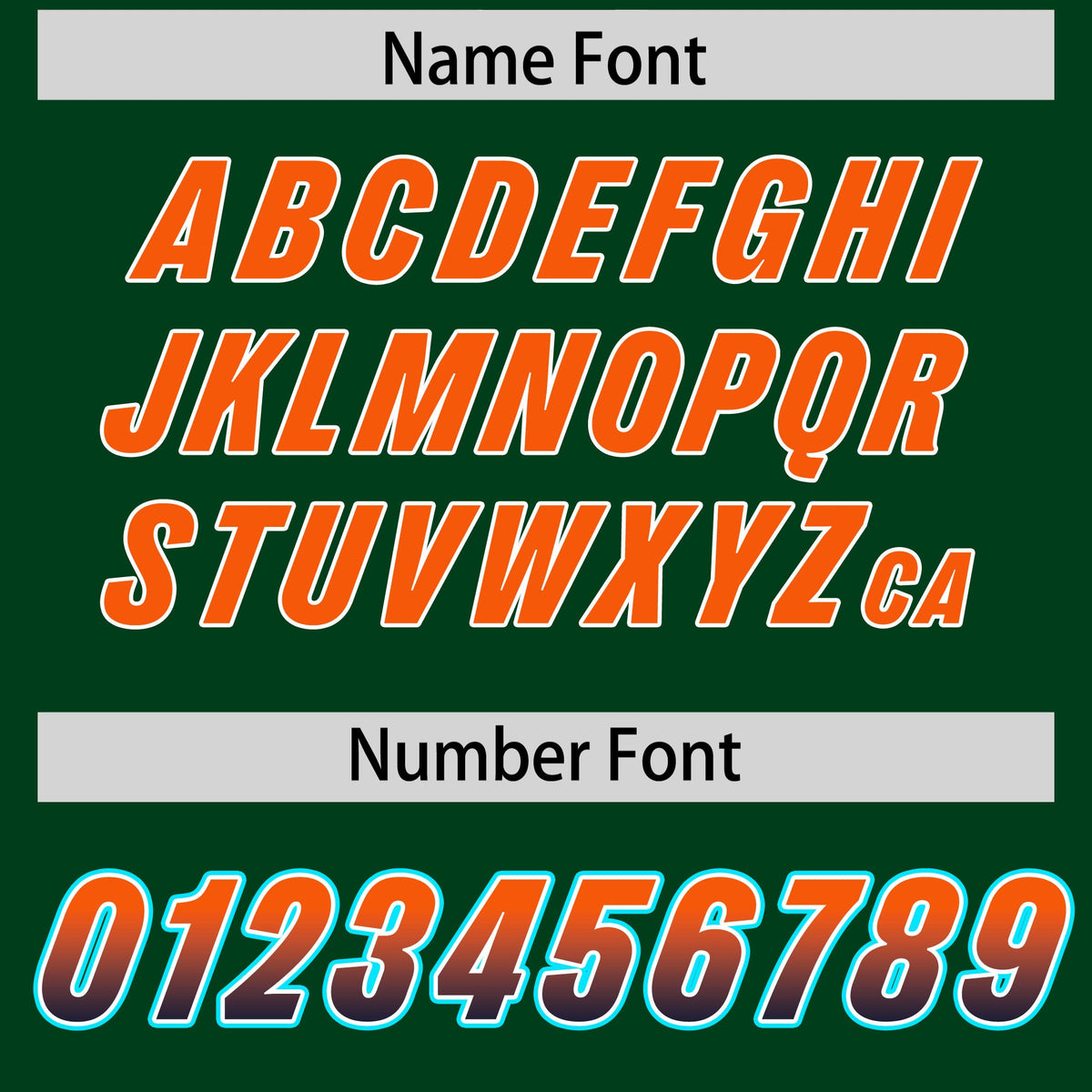 Custom Green Orange and Navy Sides Gradient Fashion Personalized Team Football Jersey