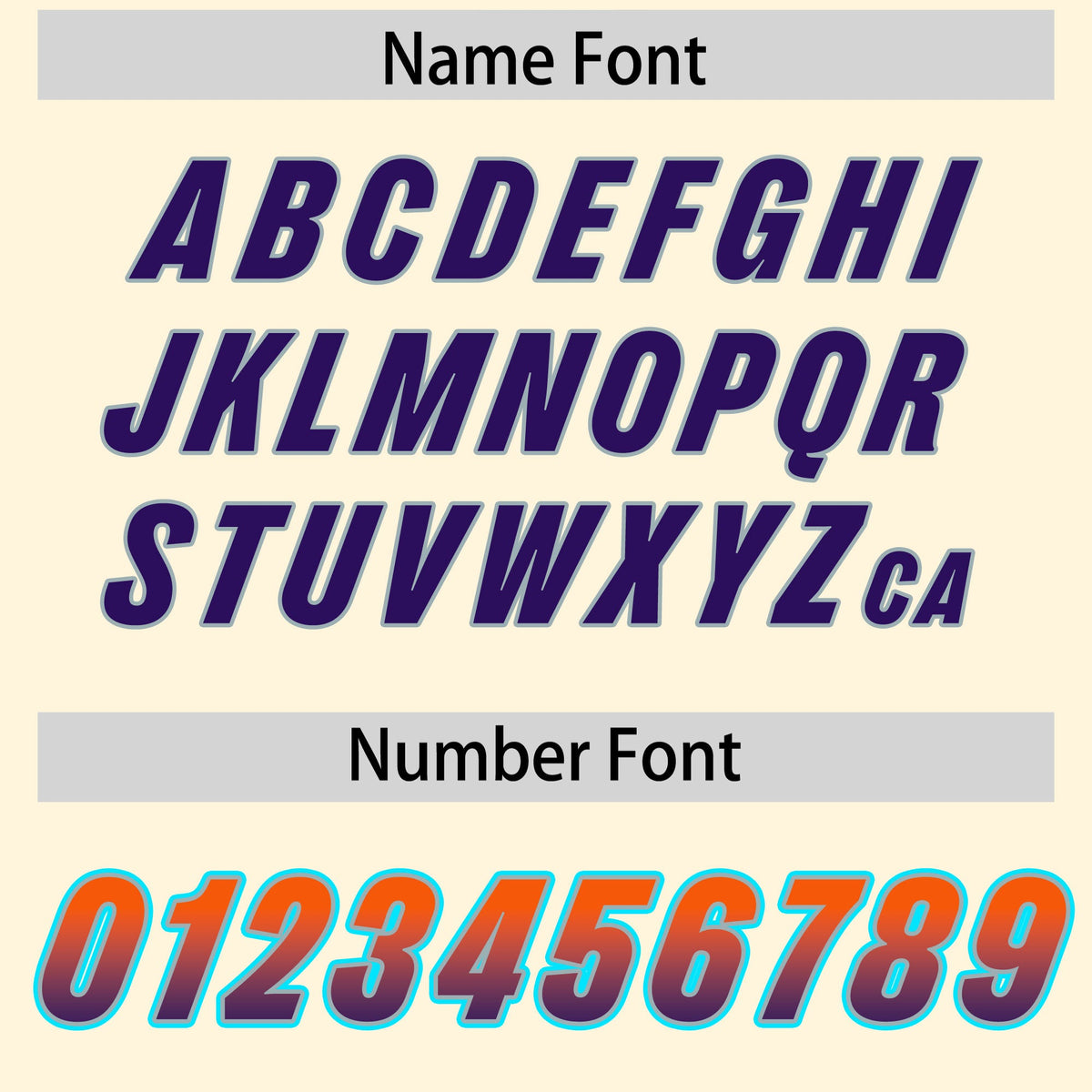 Custom Cream Orange and Purple Sides Gradient Fashion Personalized Team Football Jersey