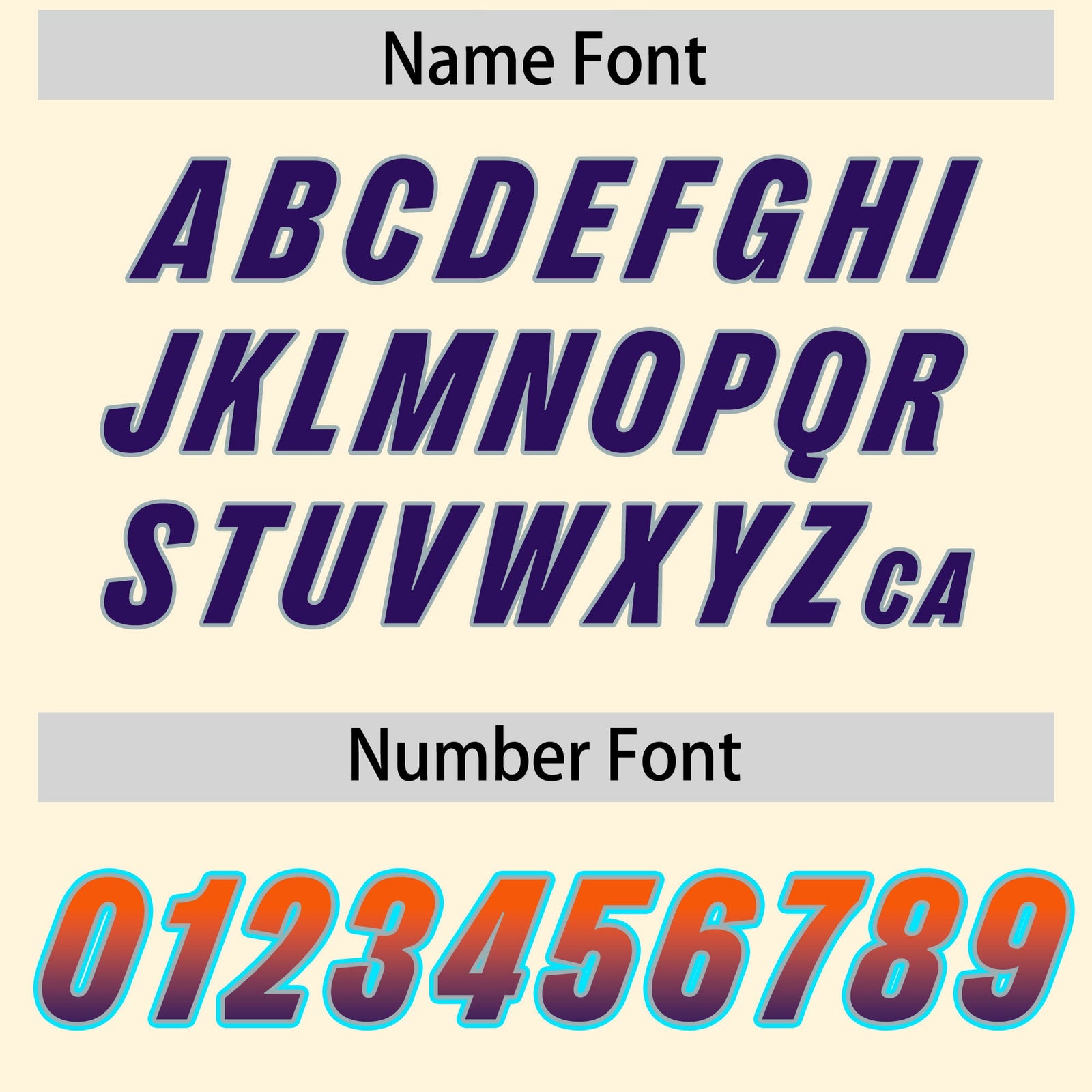 Custom Cream Orange and Purple Sides Gradient Fashion Personalized Team Football Jersey