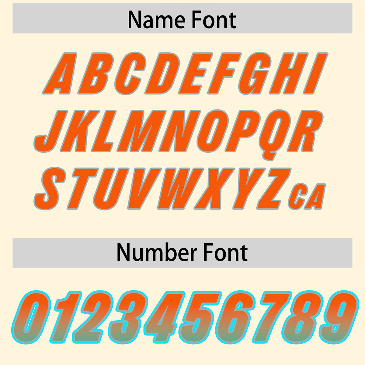 Custom Cream Orange and Bright Green Sides Gradient Fashion Personalized Team Football Jersey