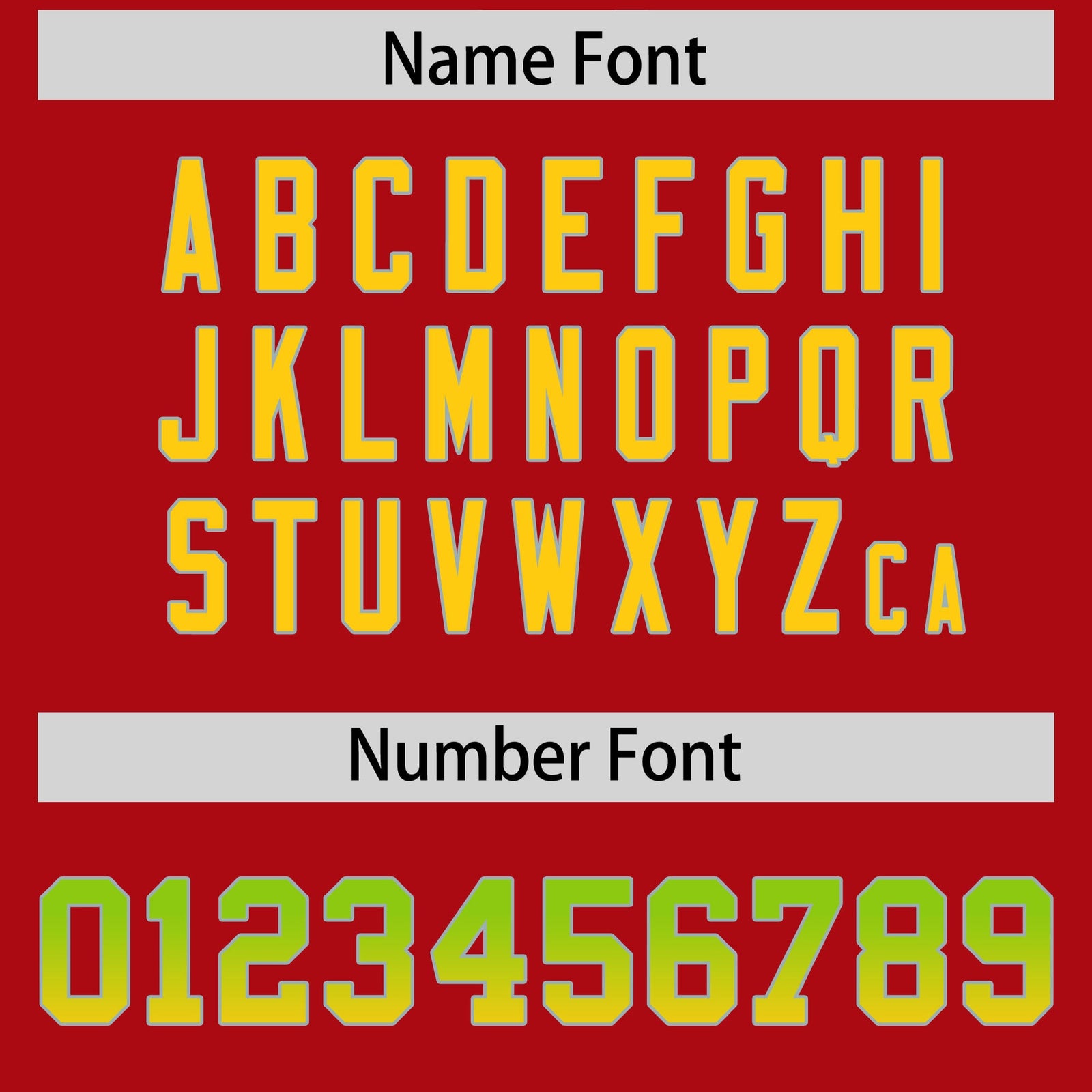 Custom Red Neon Green and Gold Sides Gradient Fashion Personalized Team Football Jersey